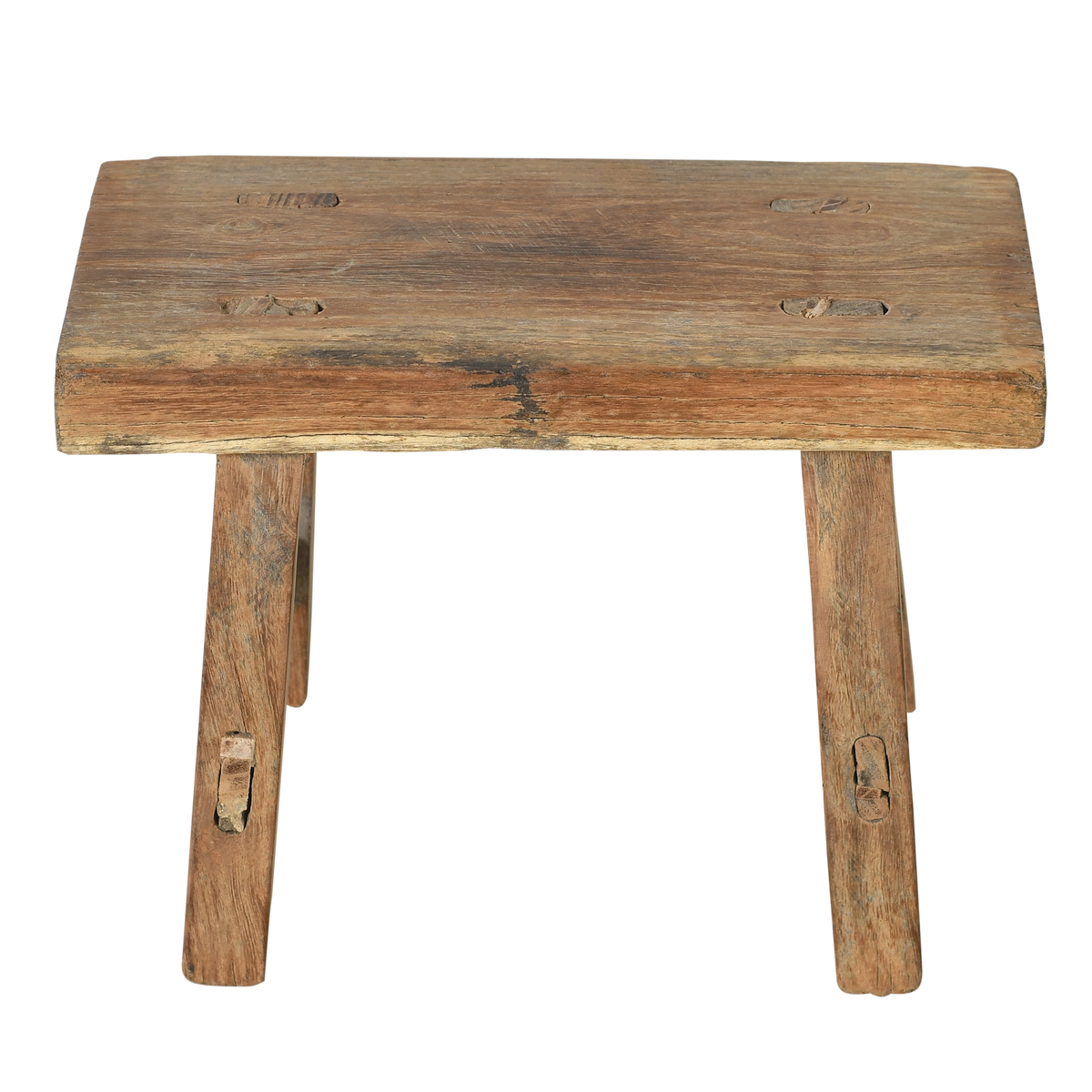 Nuo - Mini tabouret ancien en orme n°74