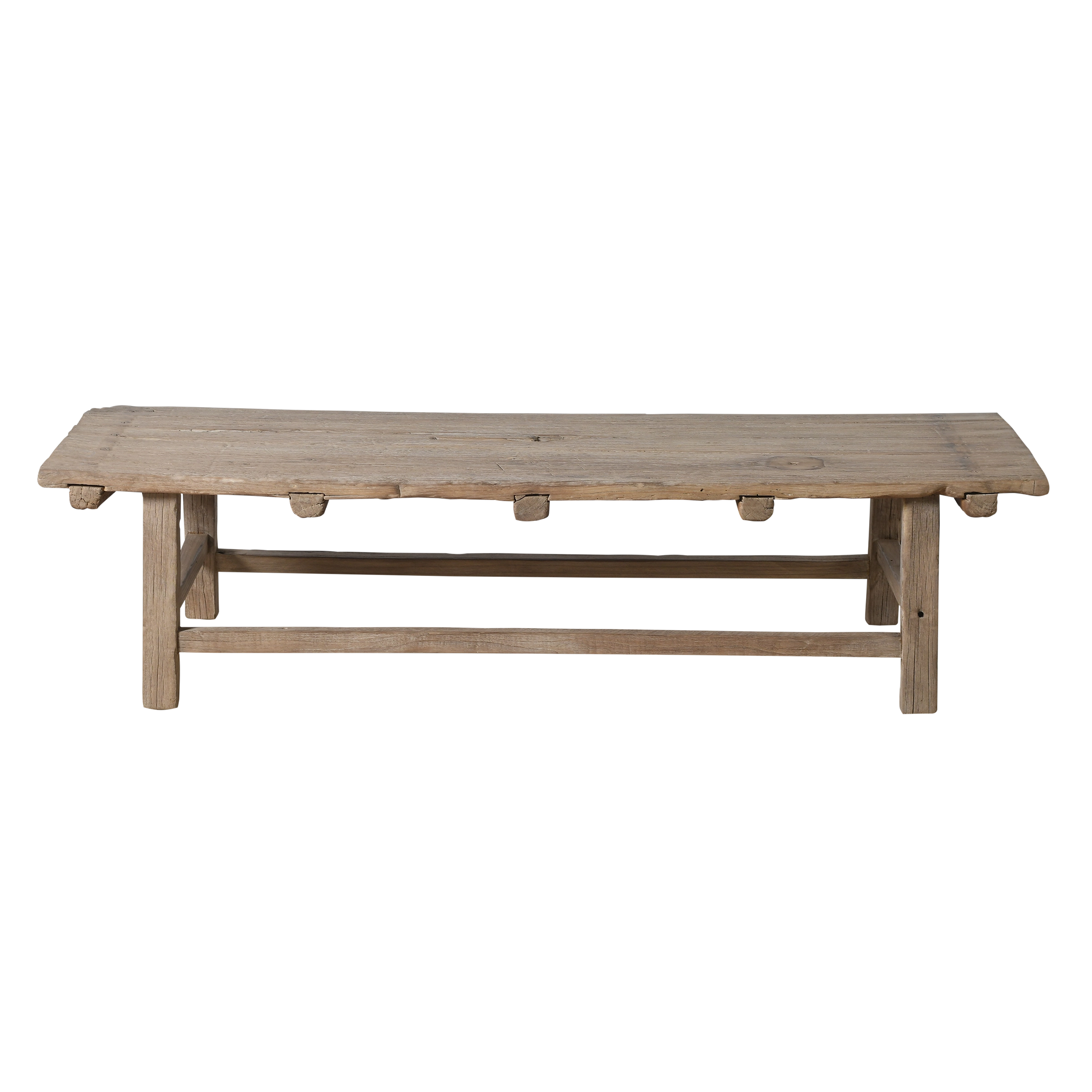 Zhuōmiàn – Table basse avec plateau ancien en orme n°2