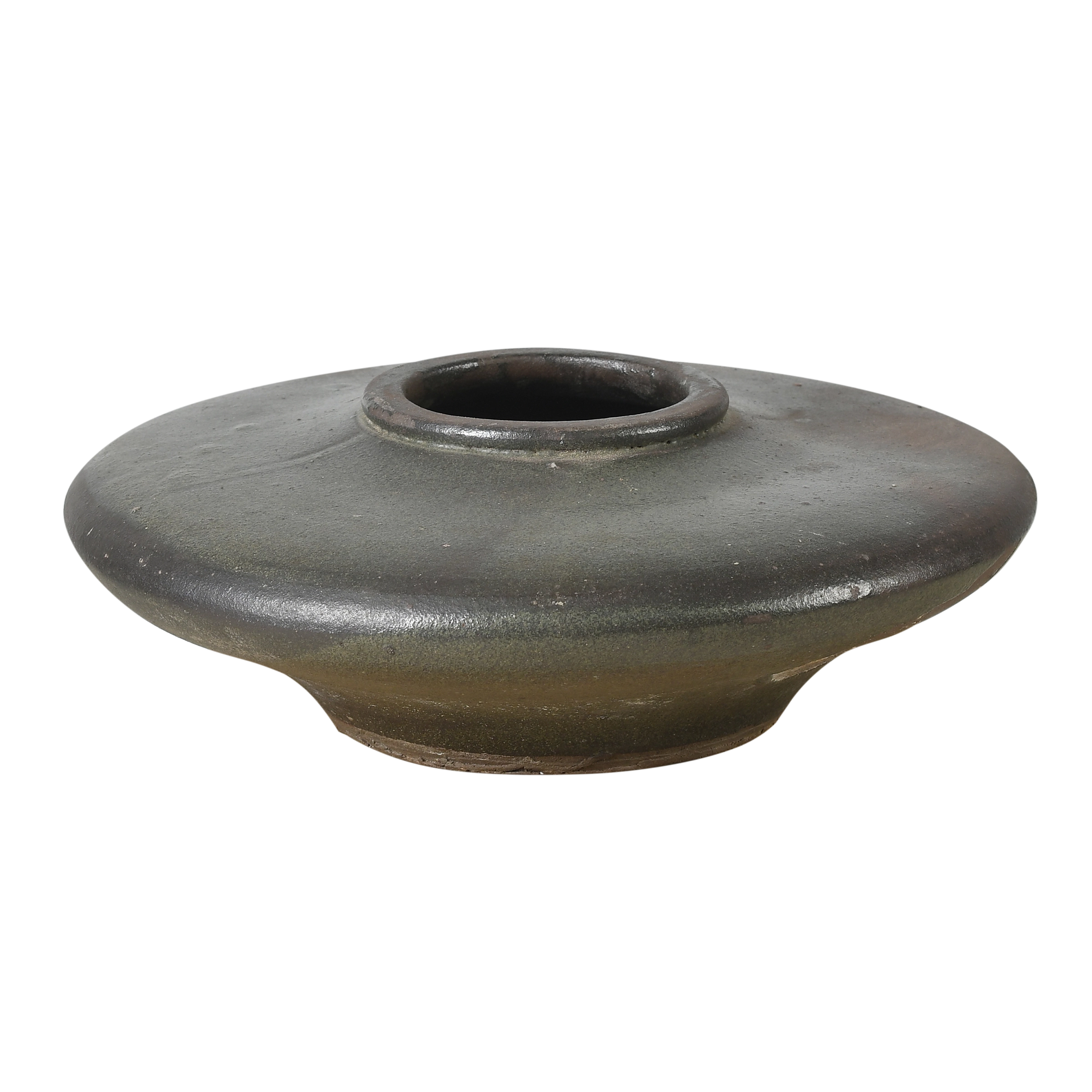 Huai - Jarre plate chinoise en grès n°1