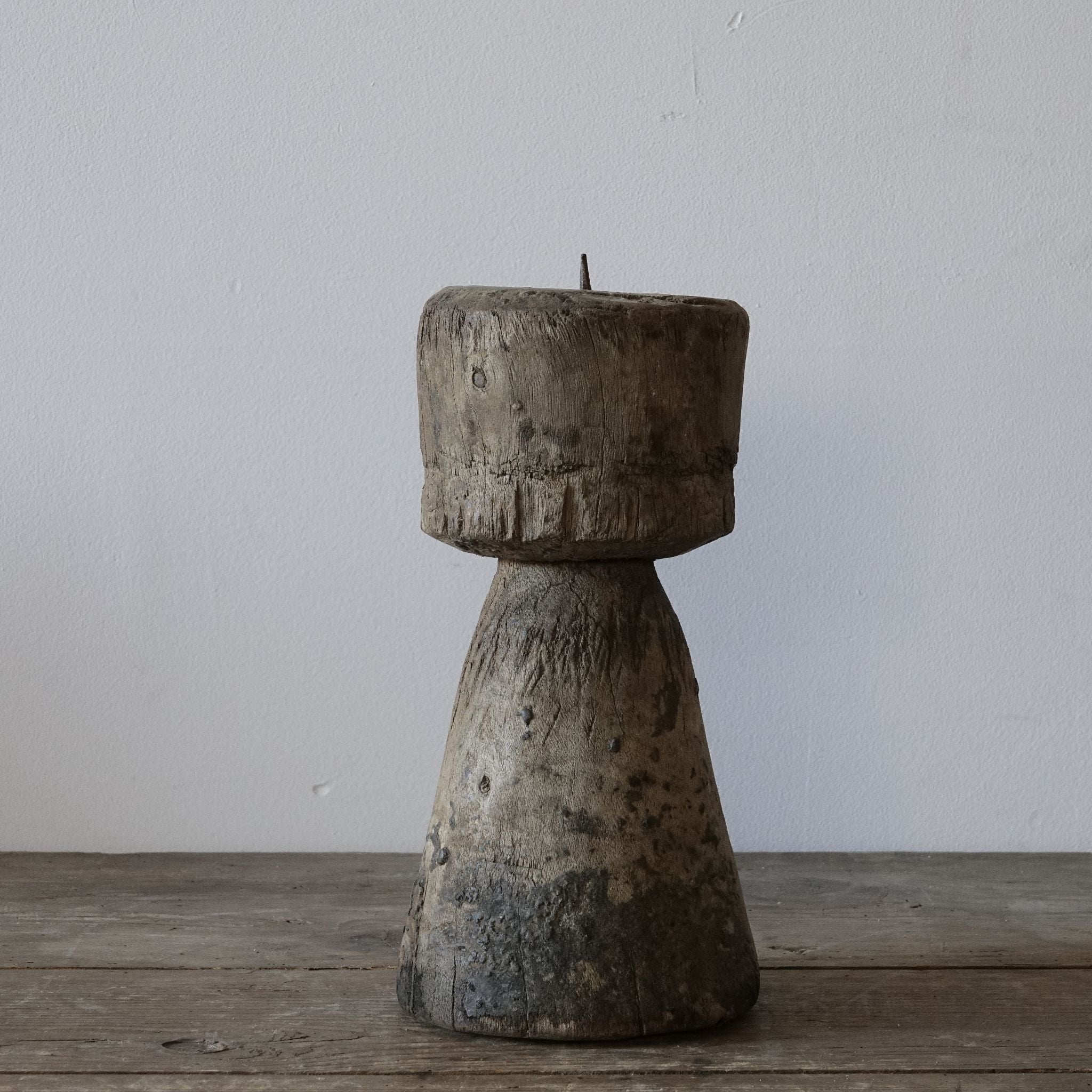 Dhanbad - Bougeoir en bois