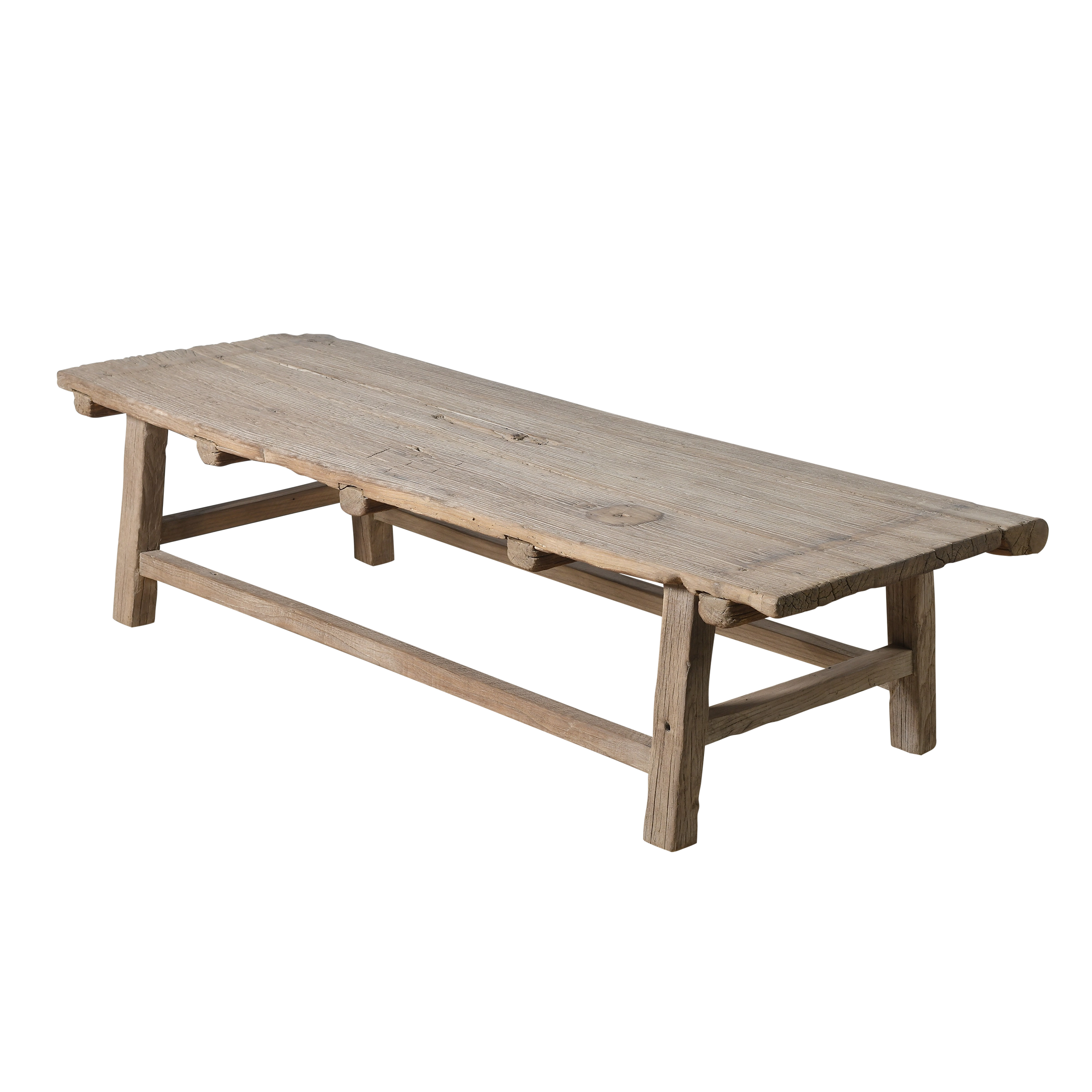 Zhuōmiàn – Table basse avec plateau ancien en orme n°2 - vue 2