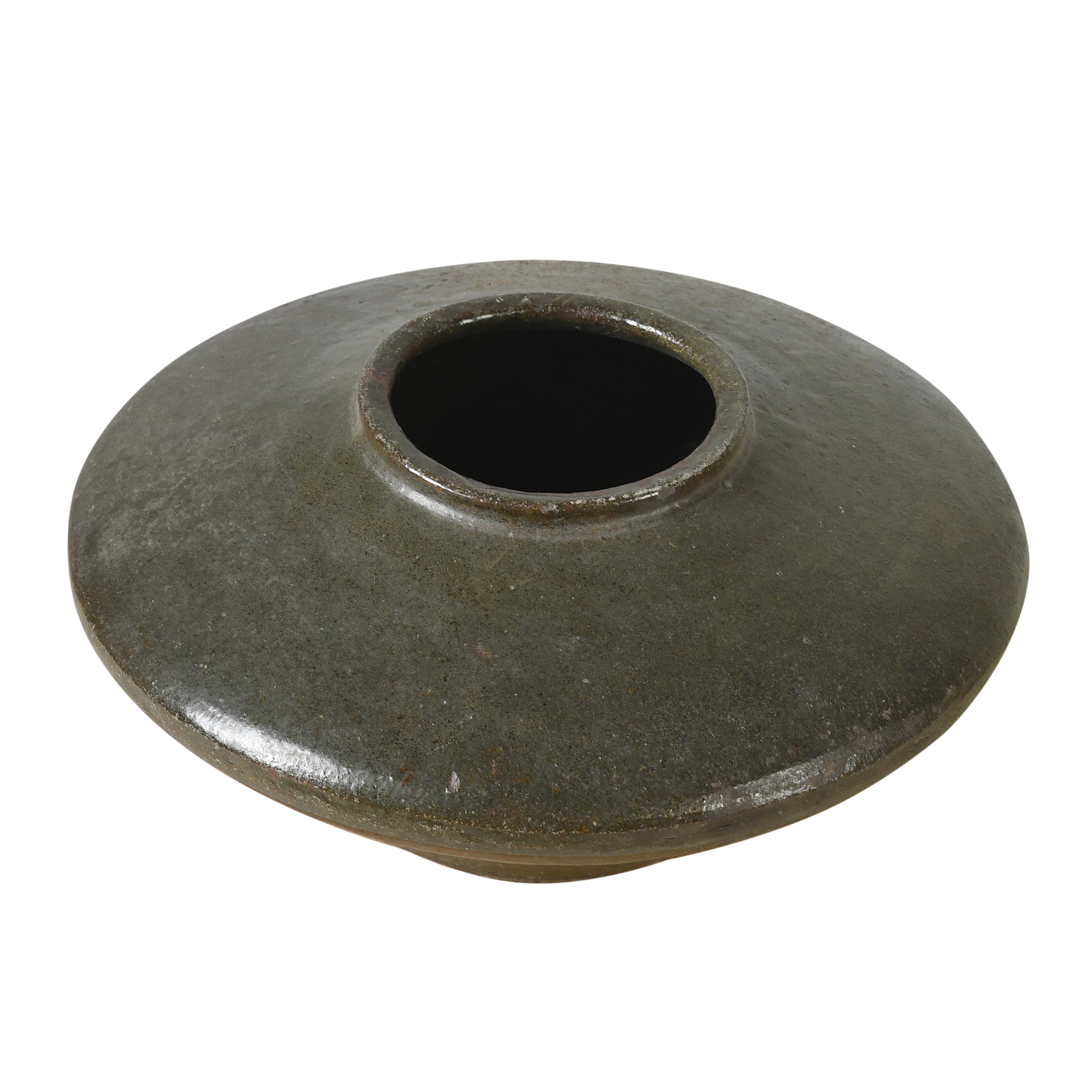 Huai - Jarre plate chinoise en grès n°9 - vue 2