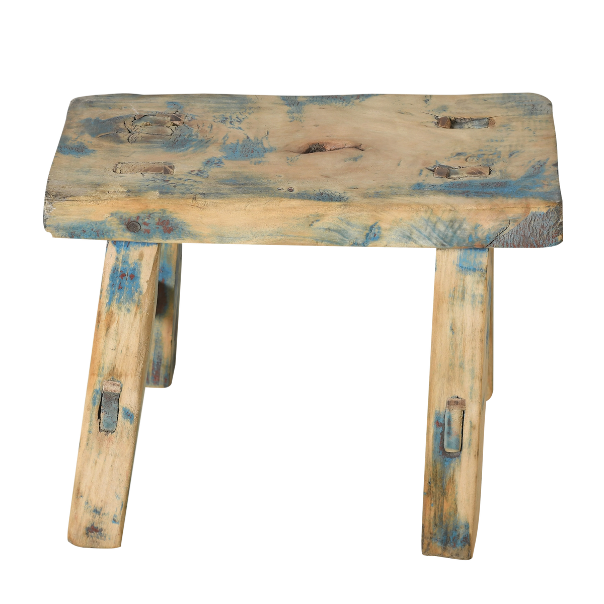 Nuo - Mini tabouret ancien en orme n°46