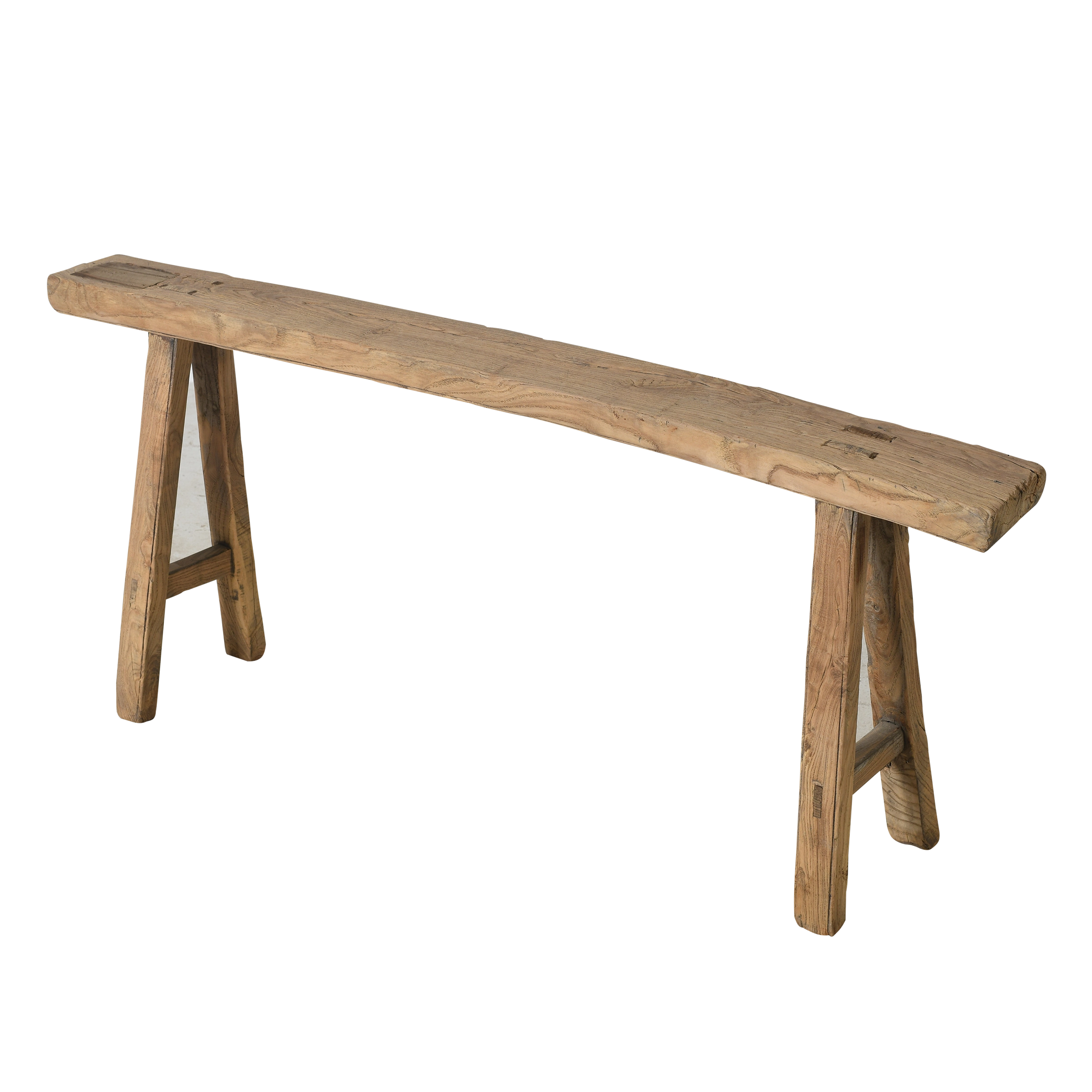 Yun - Ancien banc fin chinois en orme n°17 - vue 2