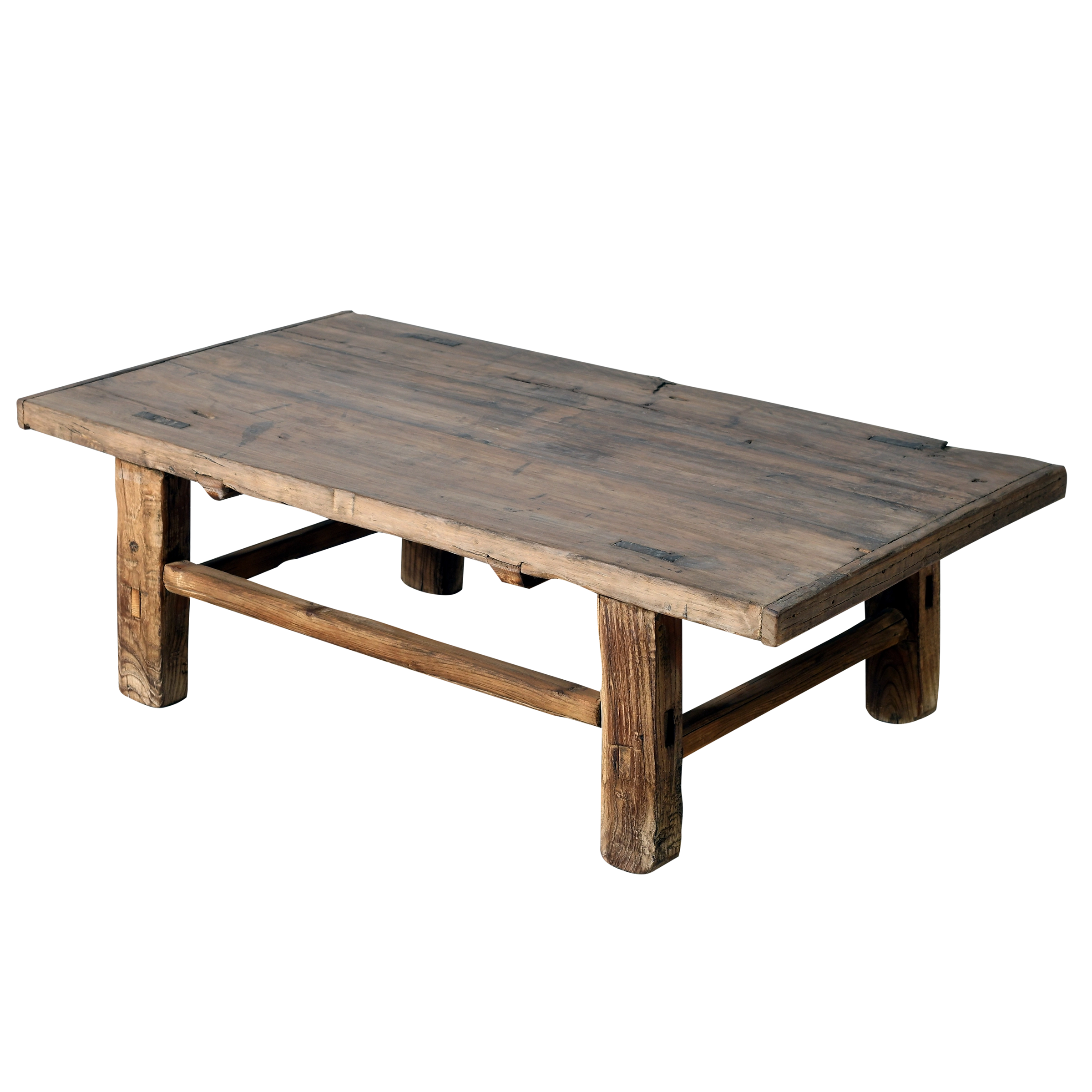 Taigu - Table basse ancienne en orme n°3 - vue 2