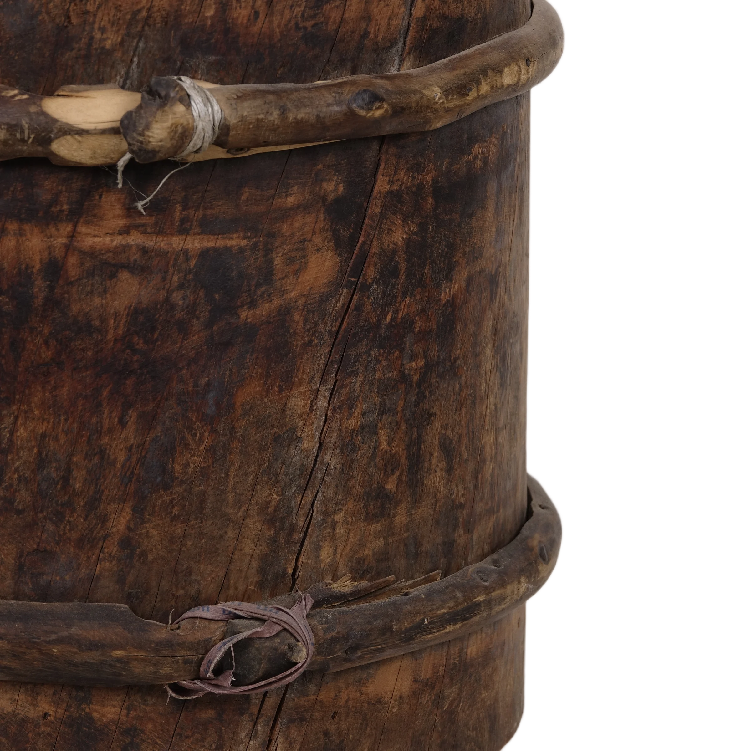 Shilou - Seau ancien en saule et pin n°3