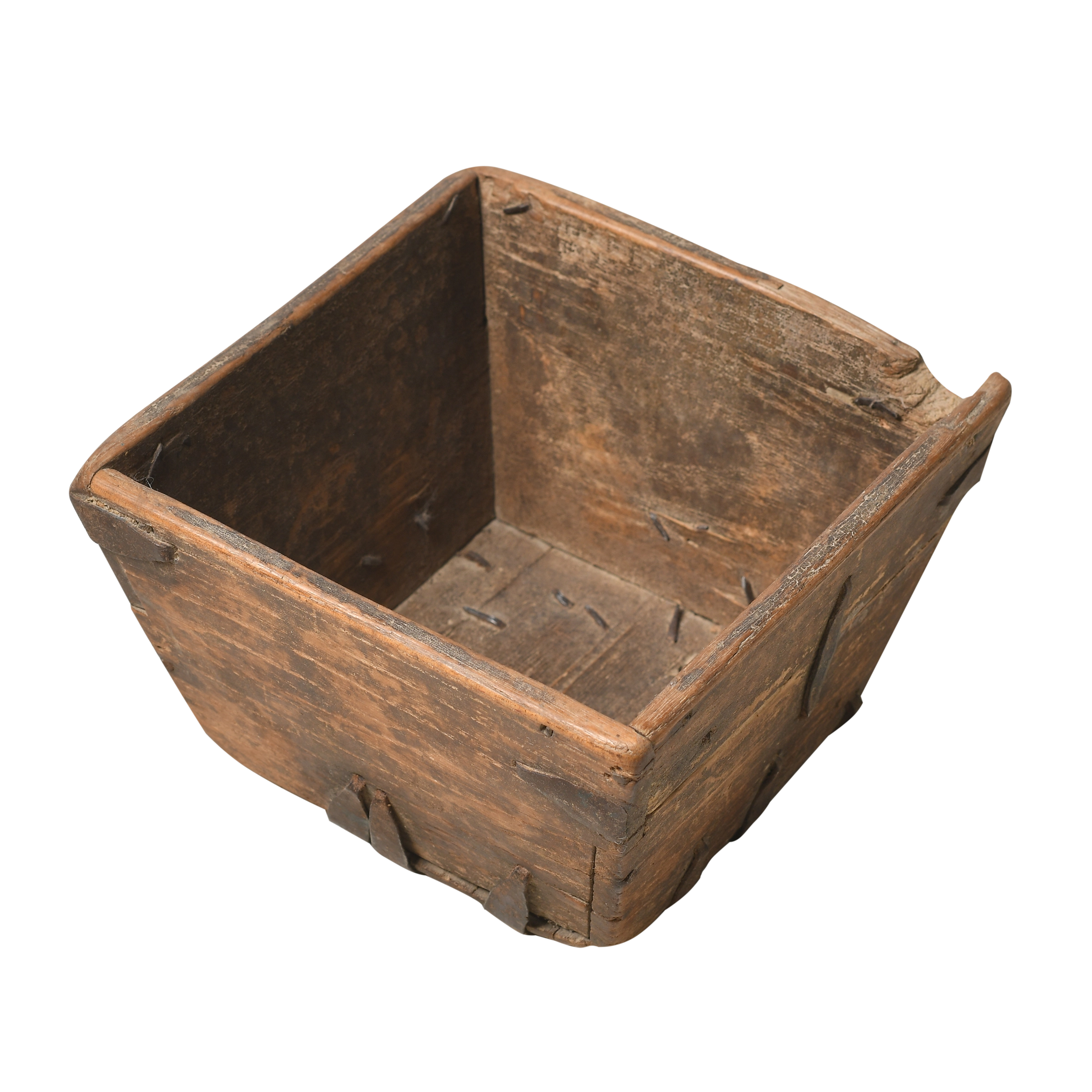 Jian - Panier carré en pin ancien n°3 - vue 2
