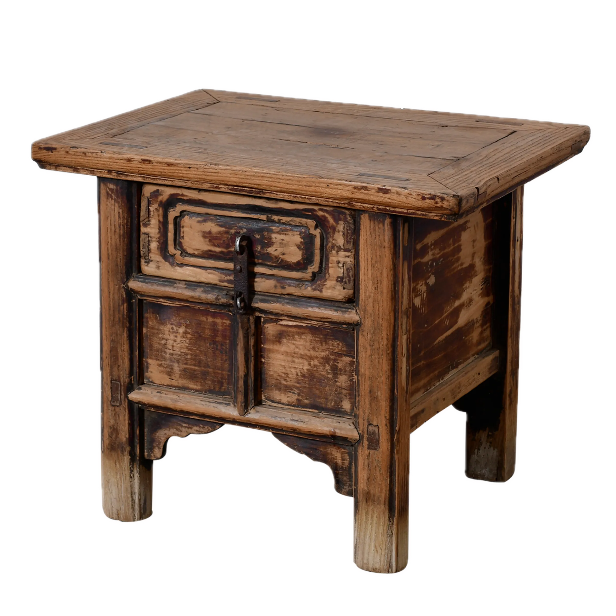 Linyi – Table de chevet chinoise en orme ancien n°3