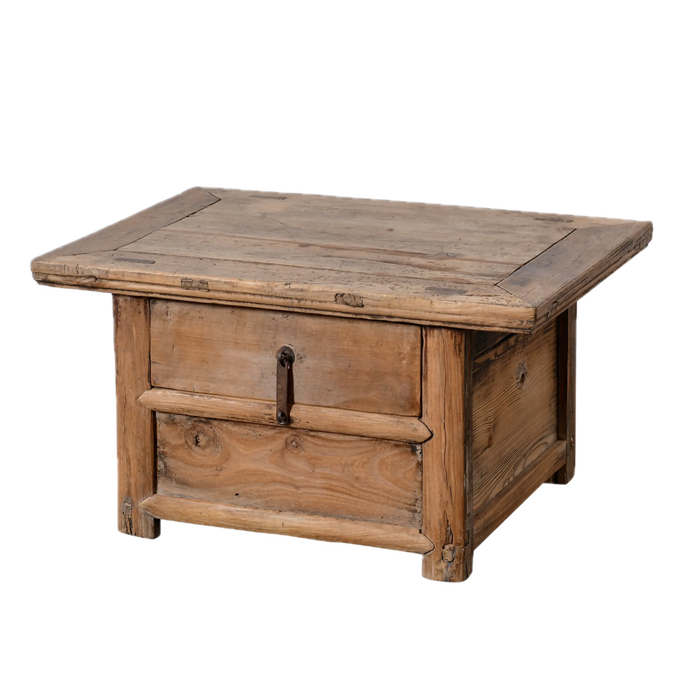 Linyi – Table de chevet chinoise en orme ancien n°8