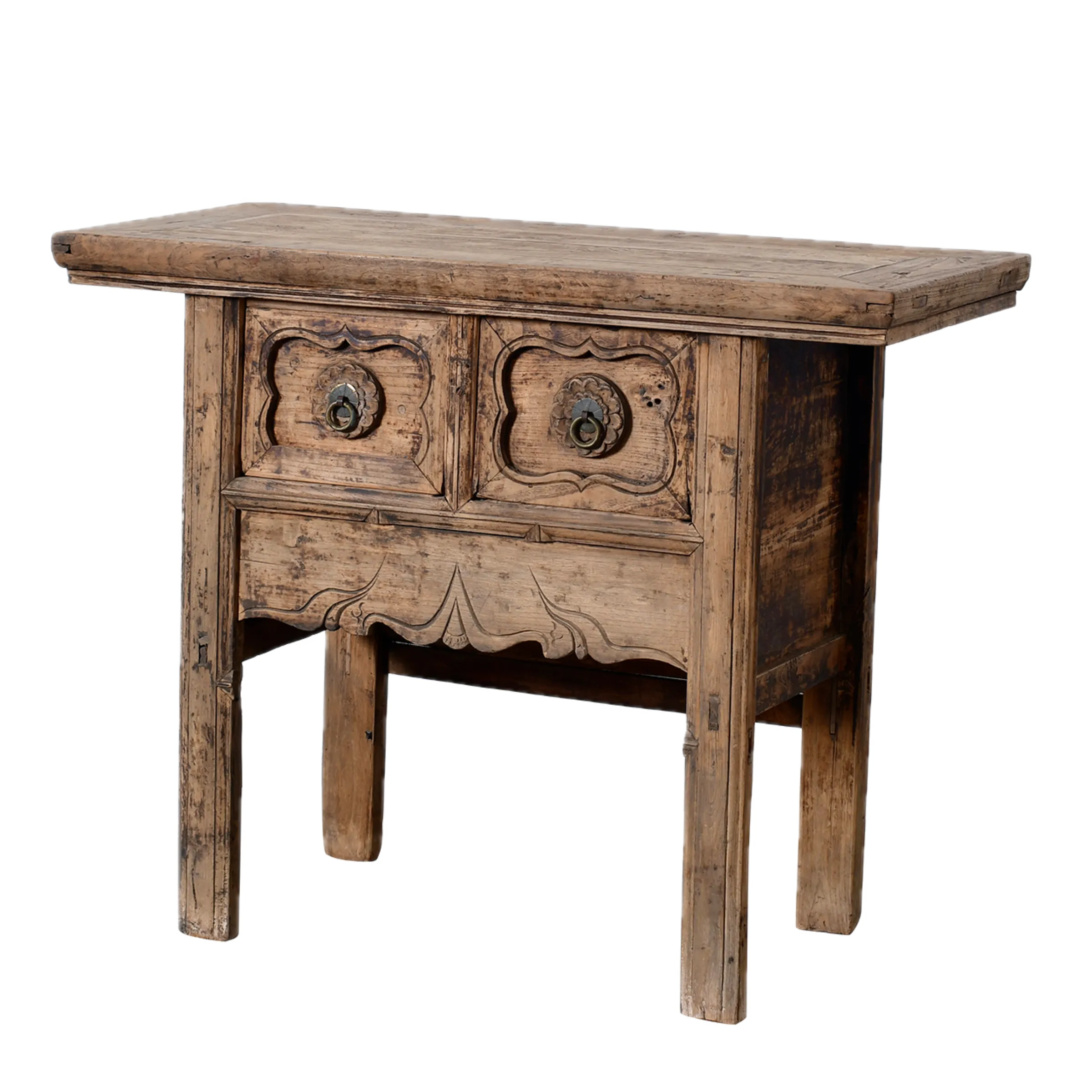 Huojia - Petite console chinoise vintage en orme n°2