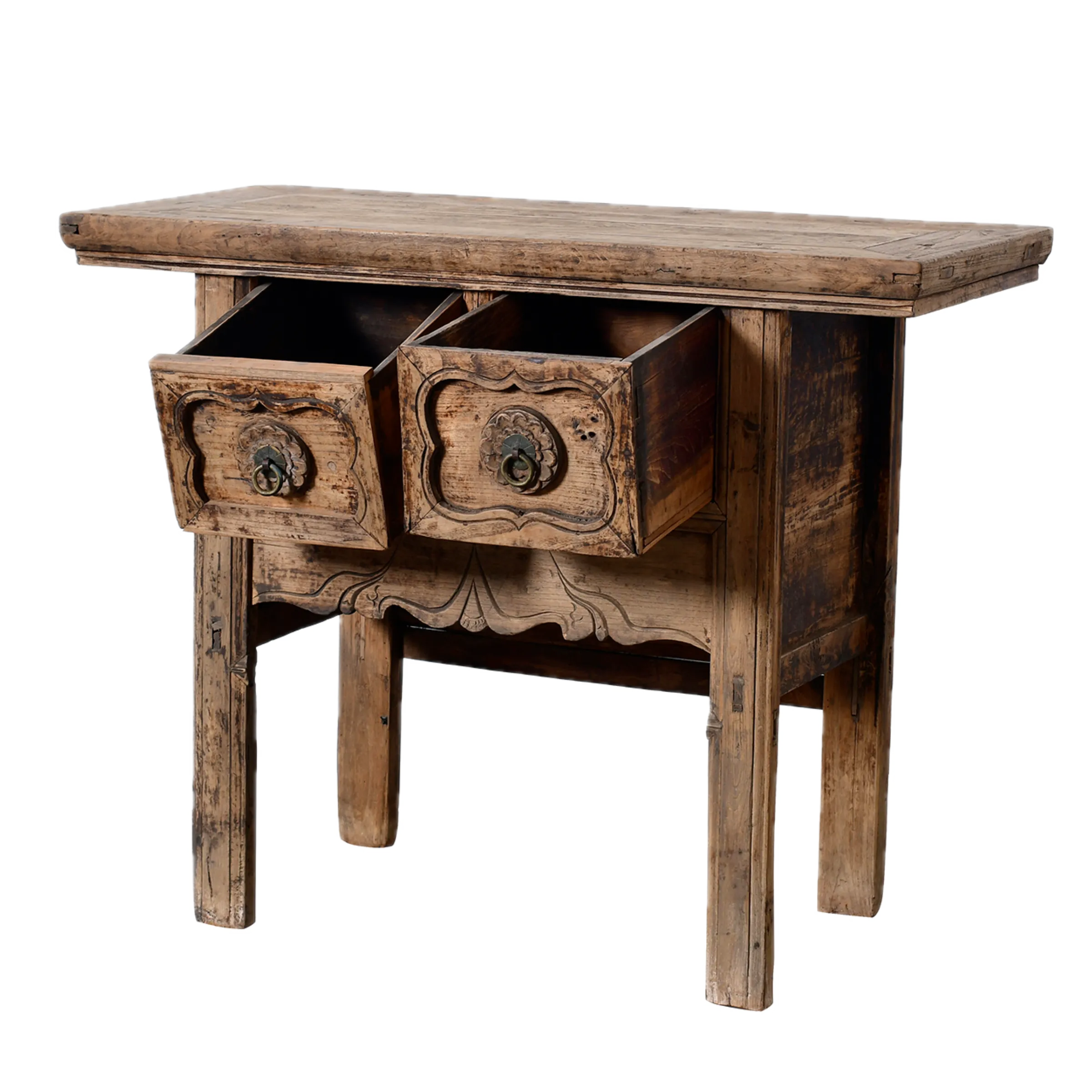 Huojia - Petite console chinoise vintage en orme n°2