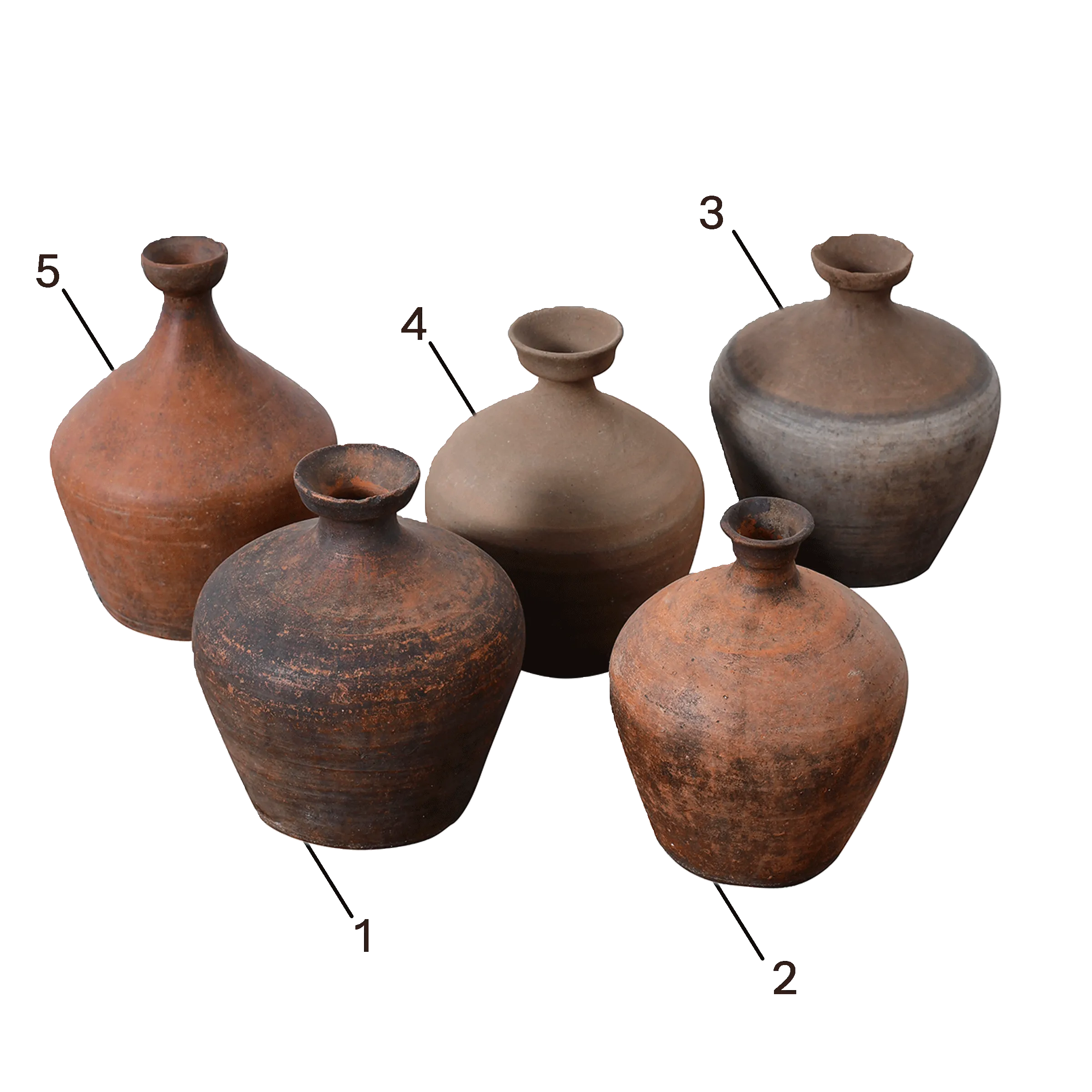 Tuzhong - Ancien pichet à vin chinois en terre cuite