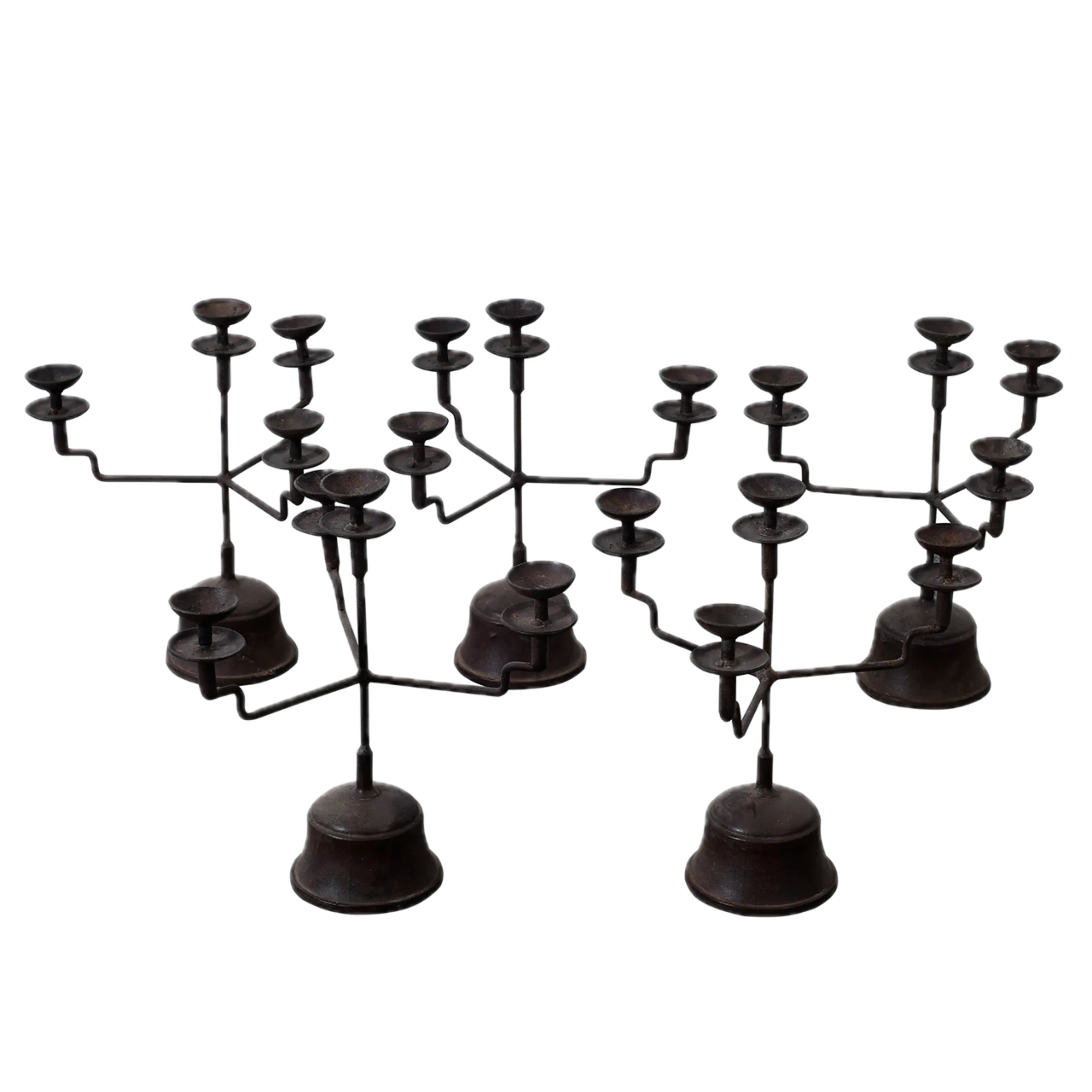 Zhèn — Chandelier ancien à 4 bras en fer forgé