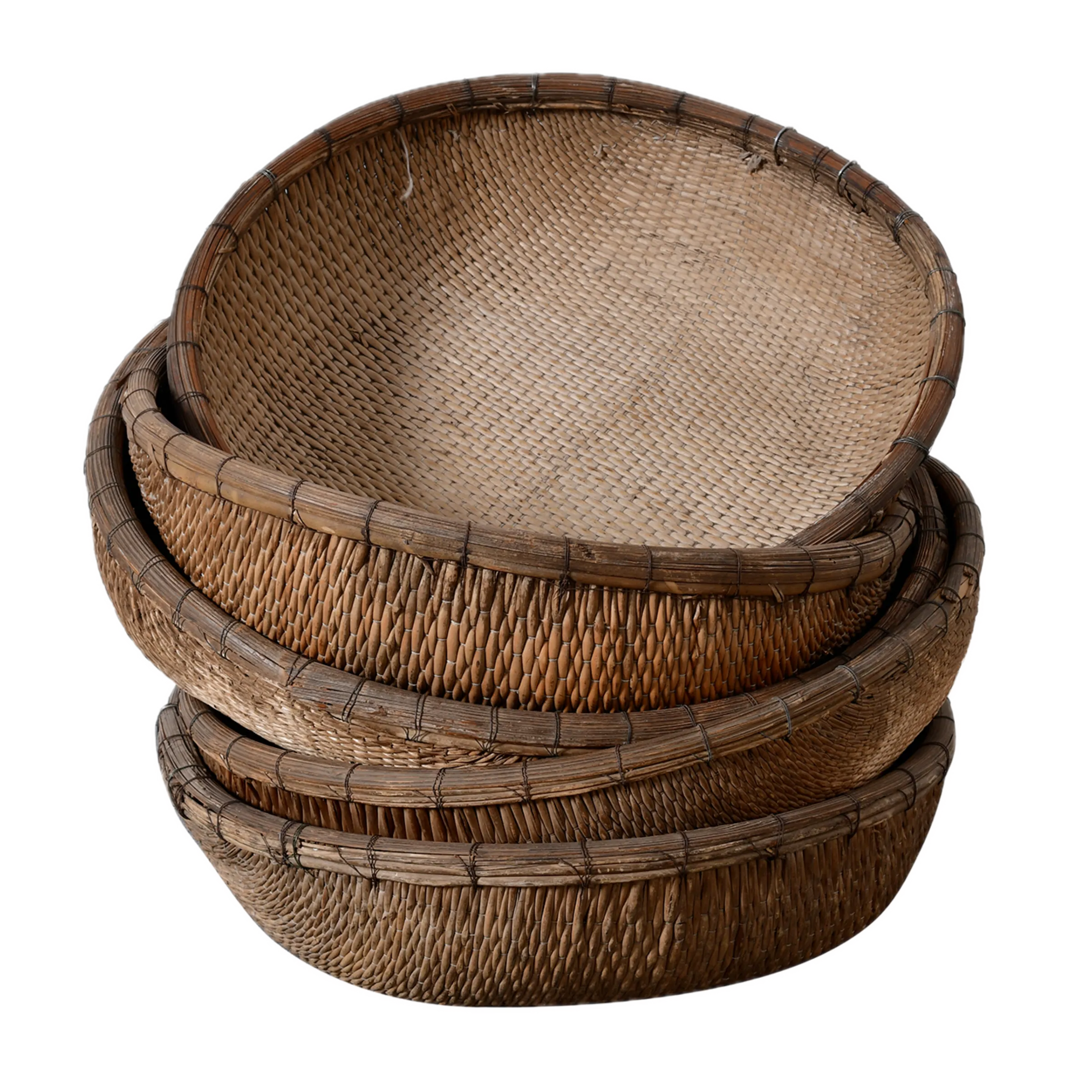 Lushan – Panier ancien chinois en branches de saule tressées