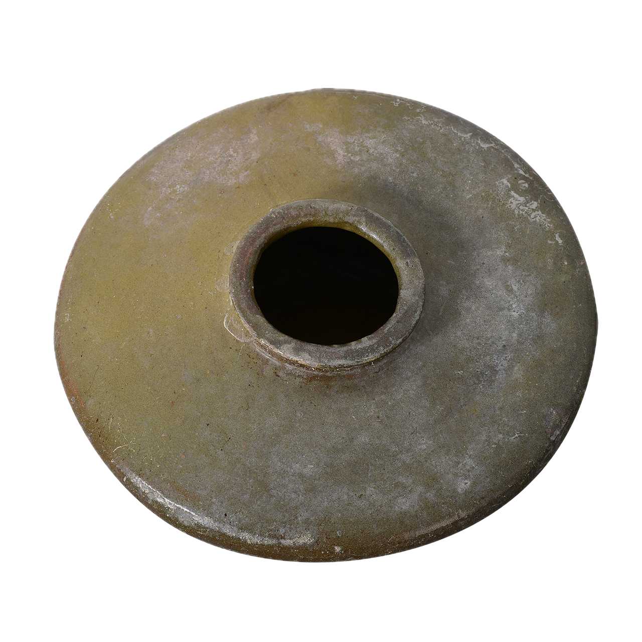 Huai – Jarre plate en grès vernissée