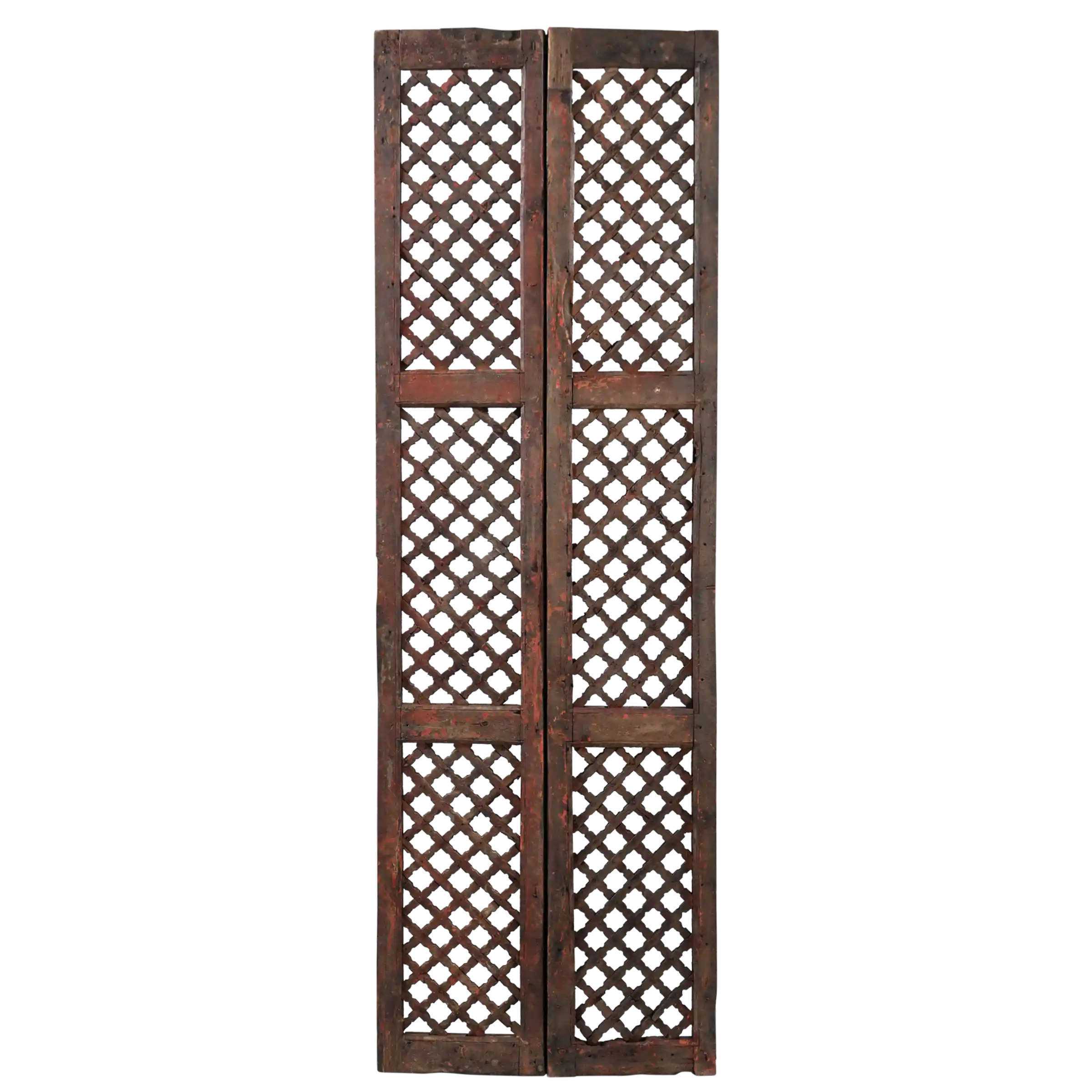 Jali - Porte indienne ancienne en bois ajouré n°8