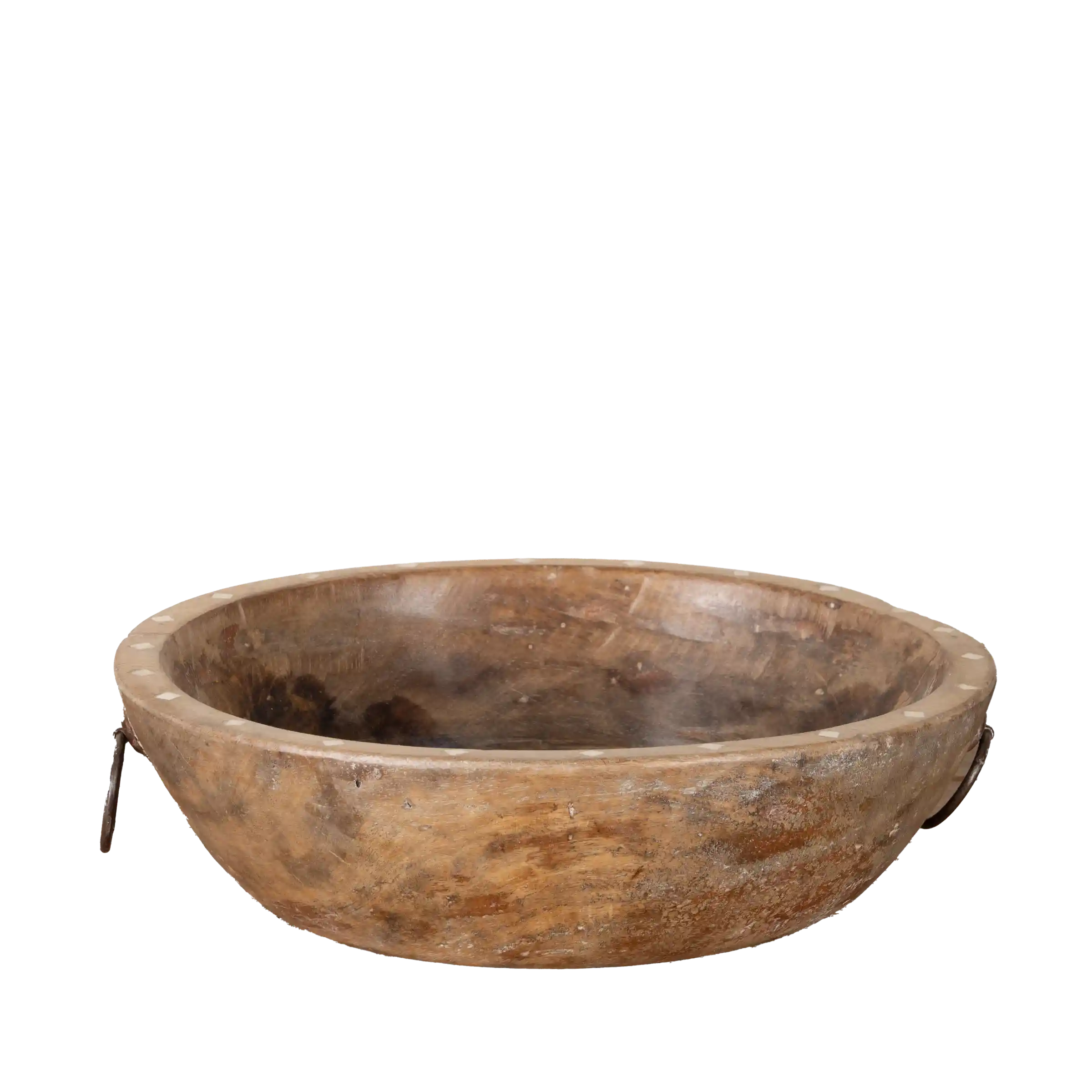 Ajawa - Corbeille en bois ancien et incrustations en os n°8