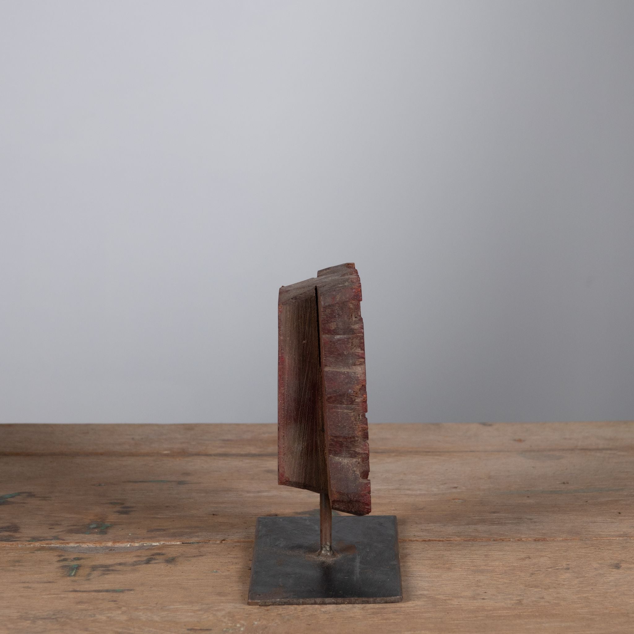 Lakdi - Ancien tampon de blockprint sur pied n°9