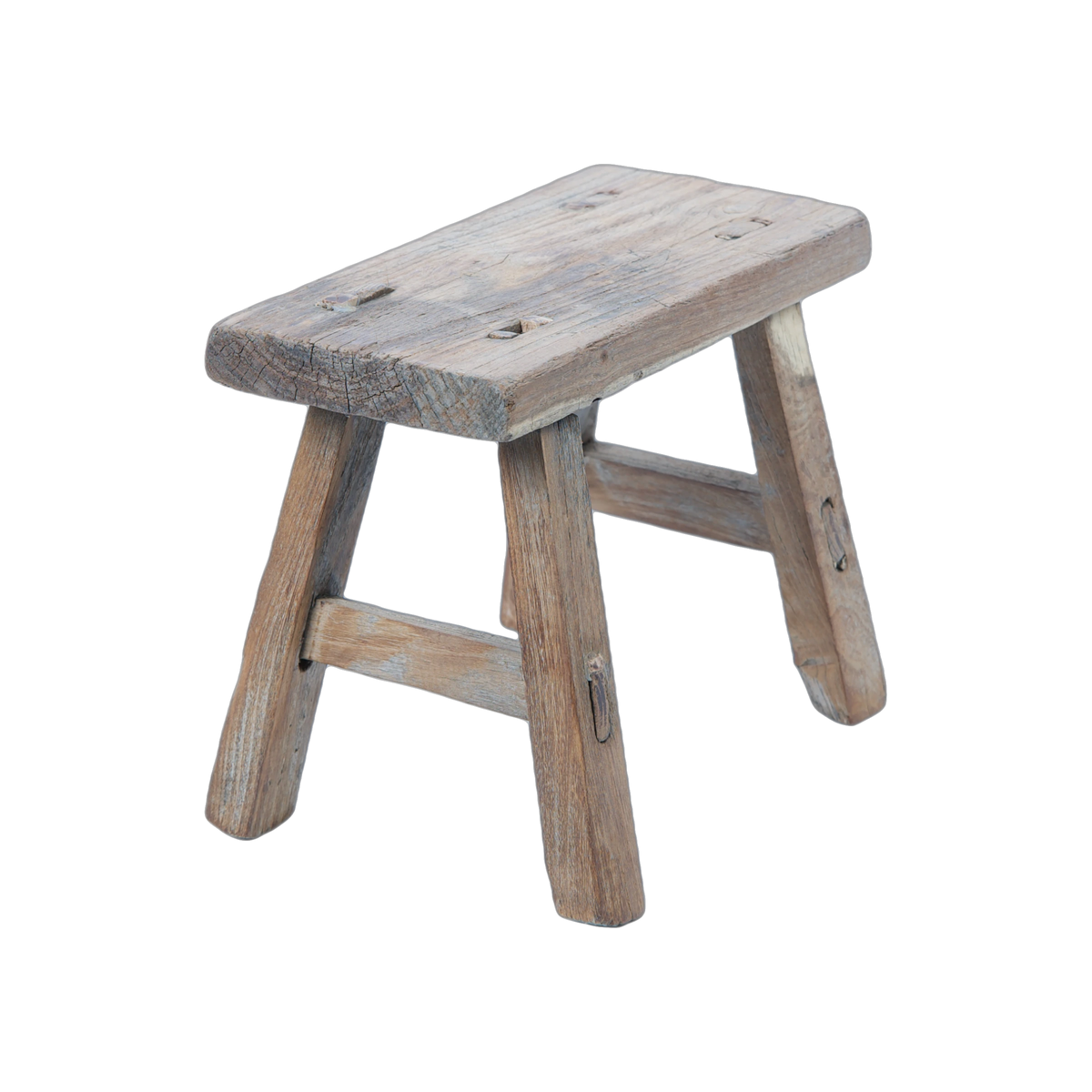 Nuo - Mini tabouret ancien en orme n°18