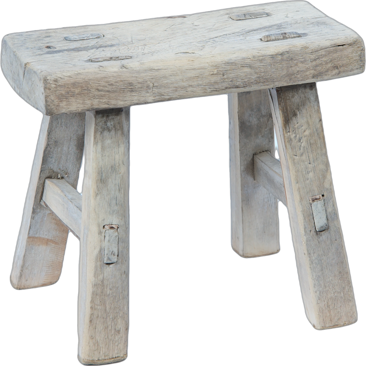 Nuo - Mini tabouret ancien en orme n°14