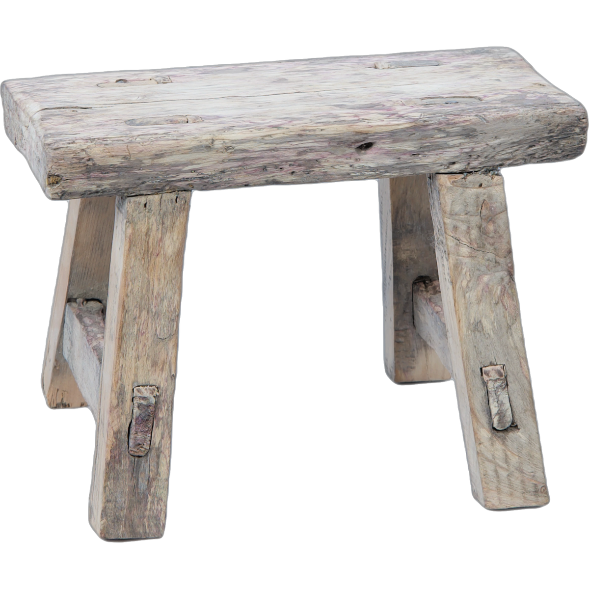 Nuo - Mini tabouret ancien en orme n°4