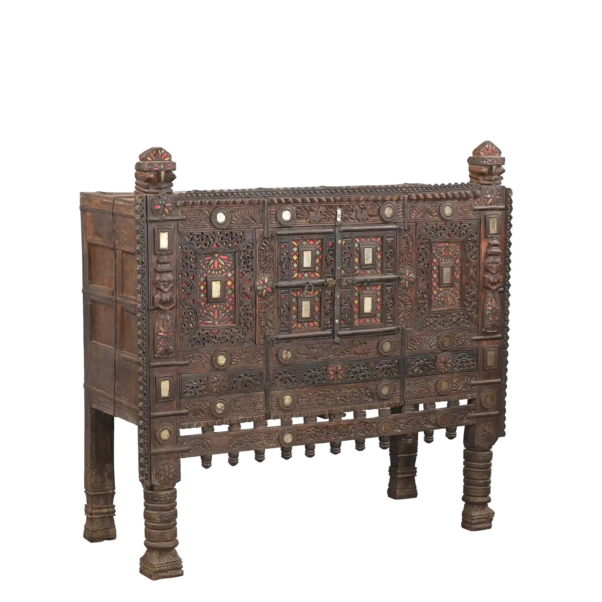 Damchiya ancien - Meuble indien sculpté n°47