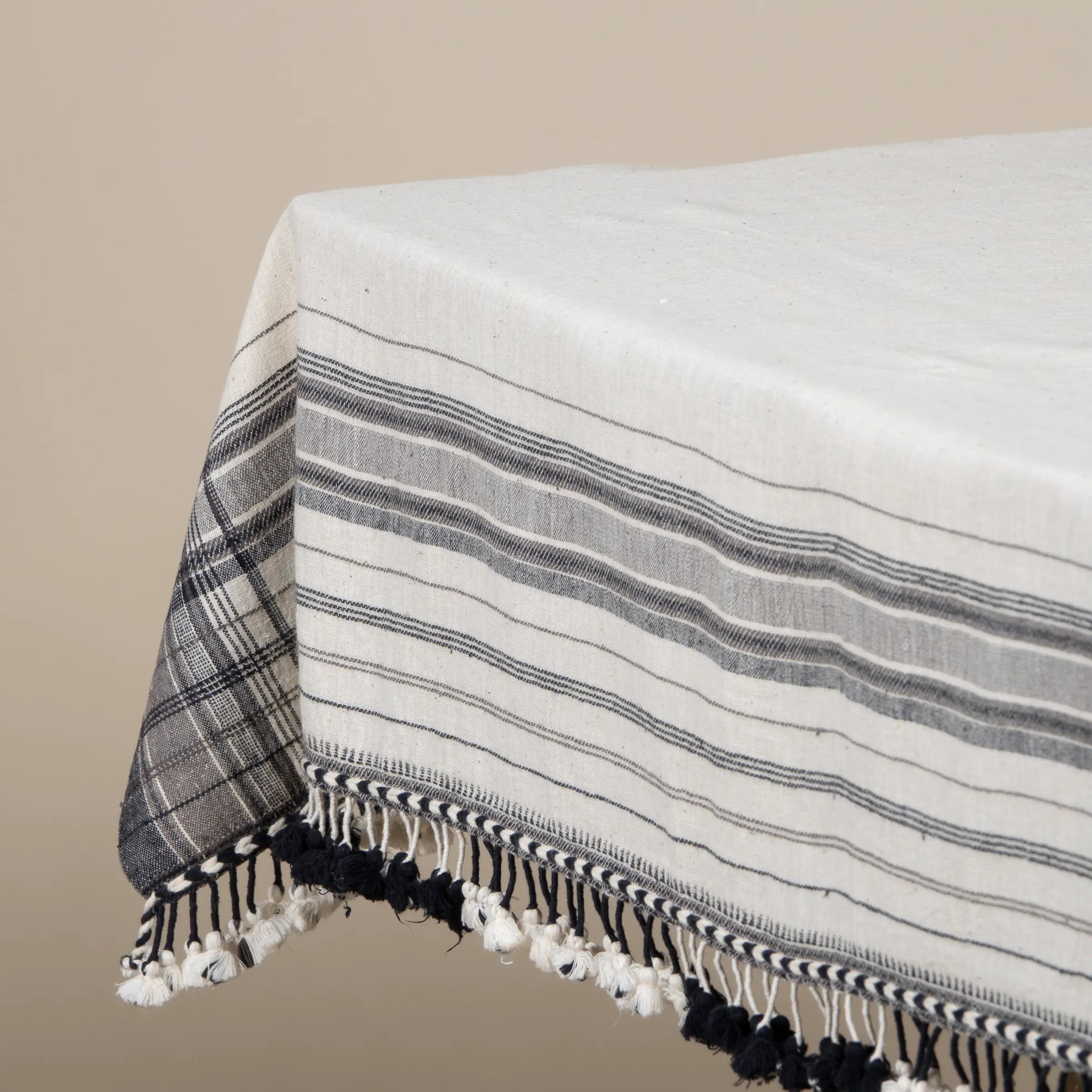 Kabari - Plaid en coton organique tissé à la main