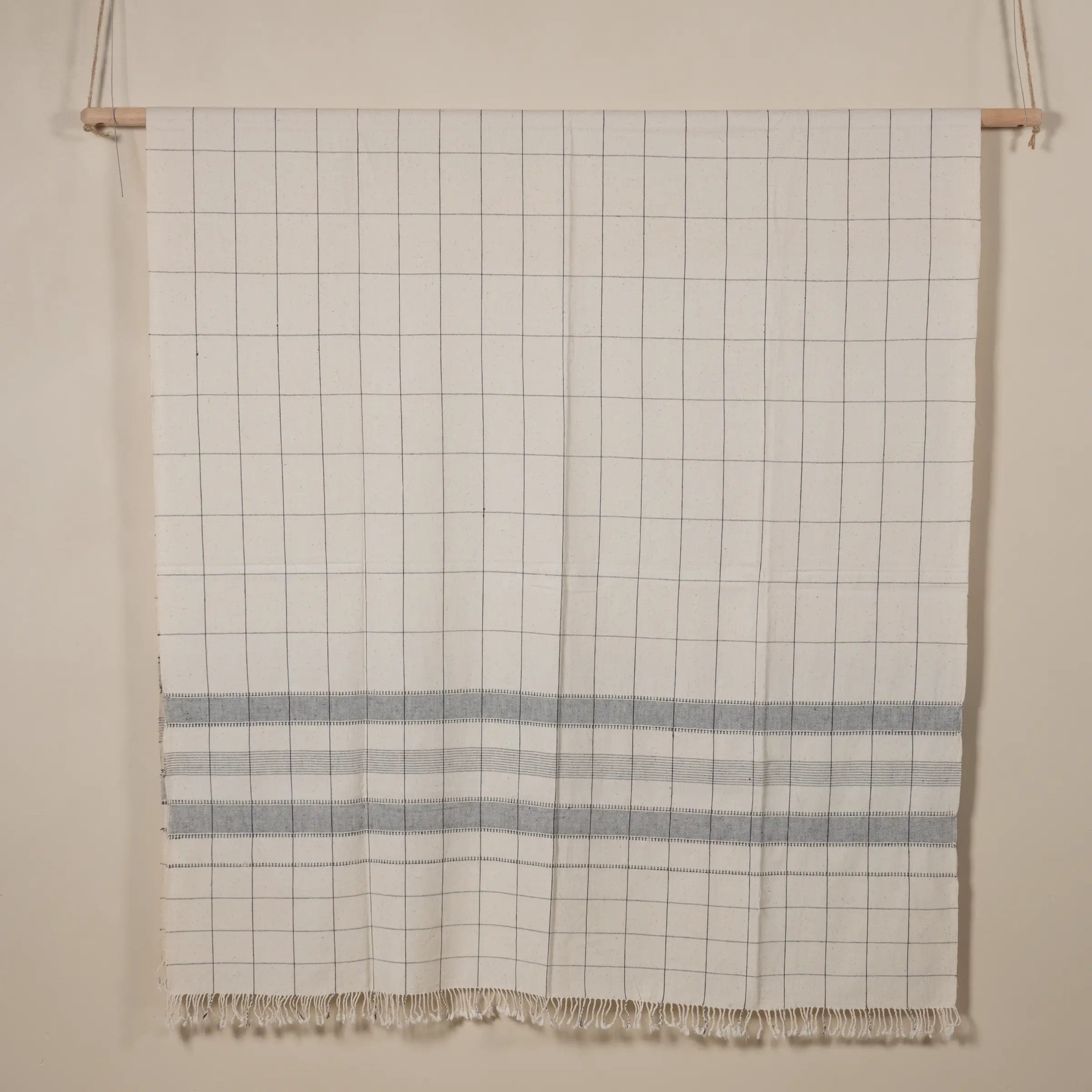 Gabaruna - Plaid en coton organique tissé à la main