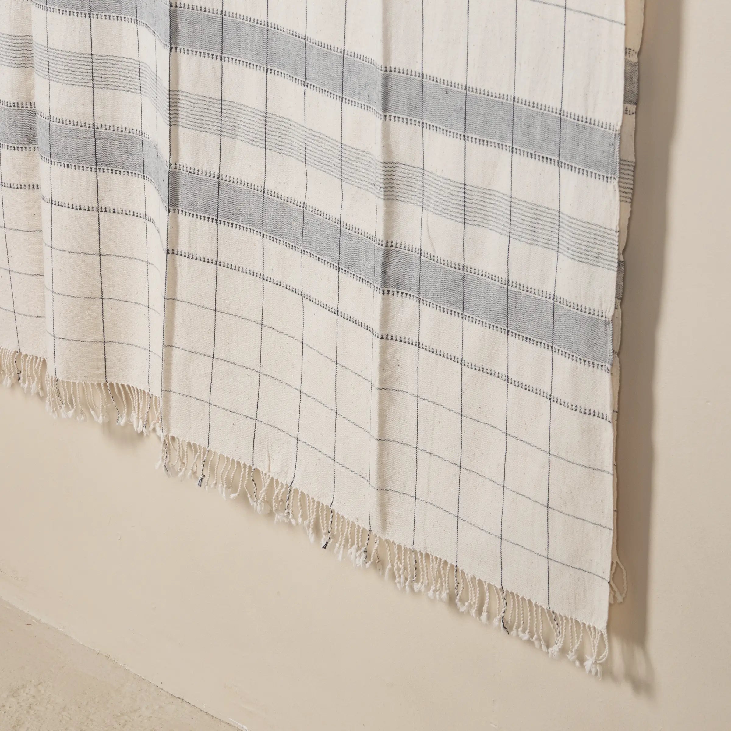 Gabaruna - Plaid en coton organique tissé à la main