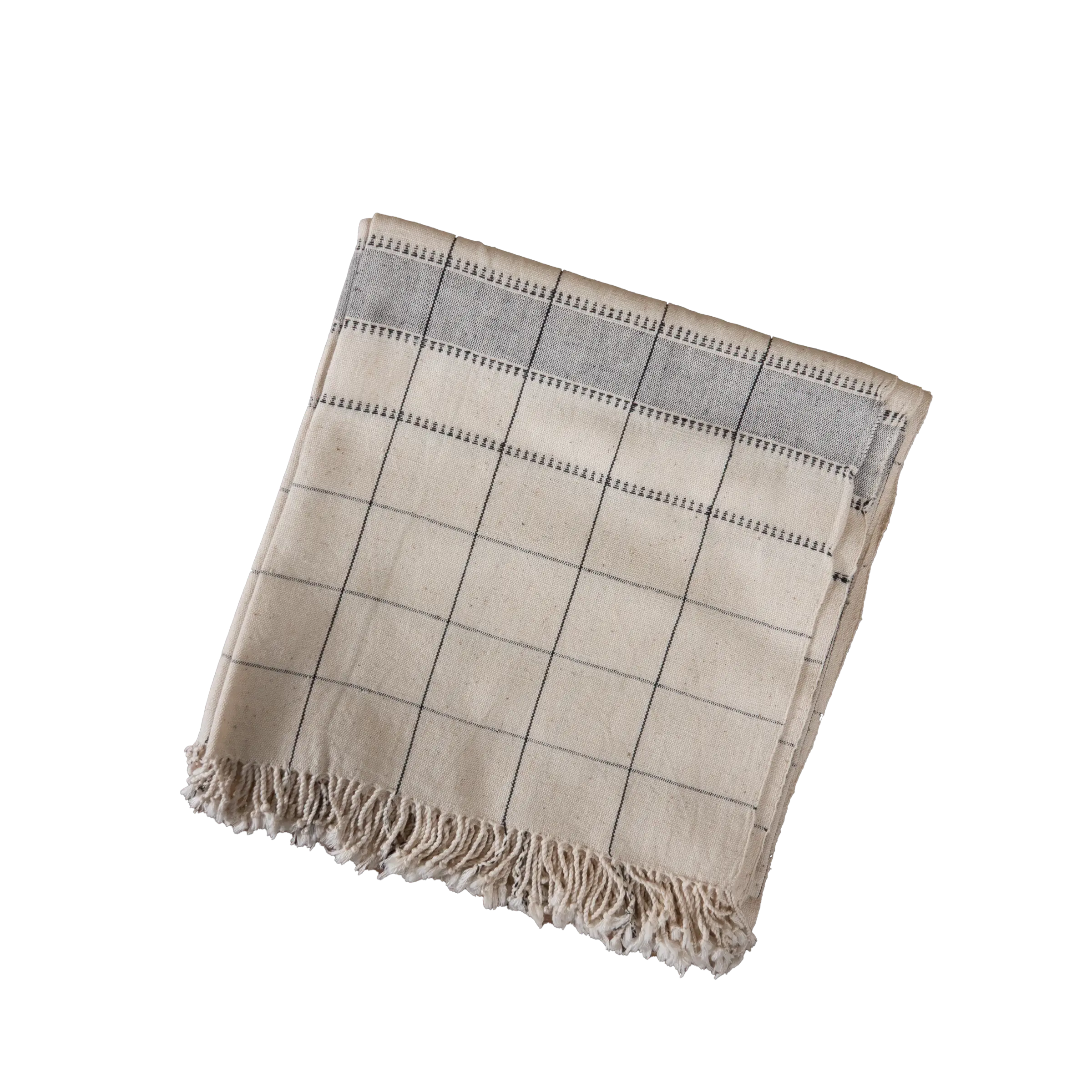 Gabaruna - Plaid en coton organique tissé à la main