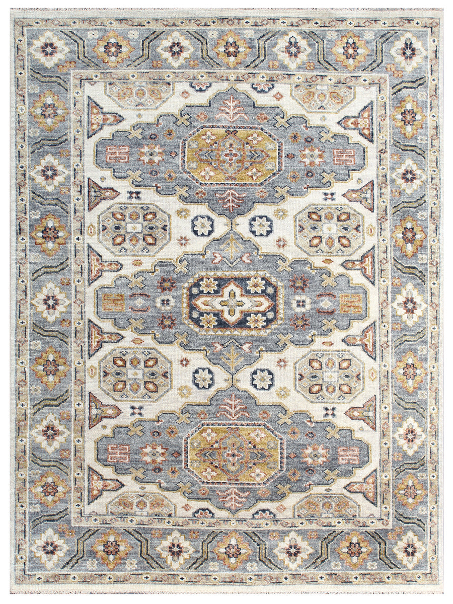 Dharani - Tapis indien noué main en laine