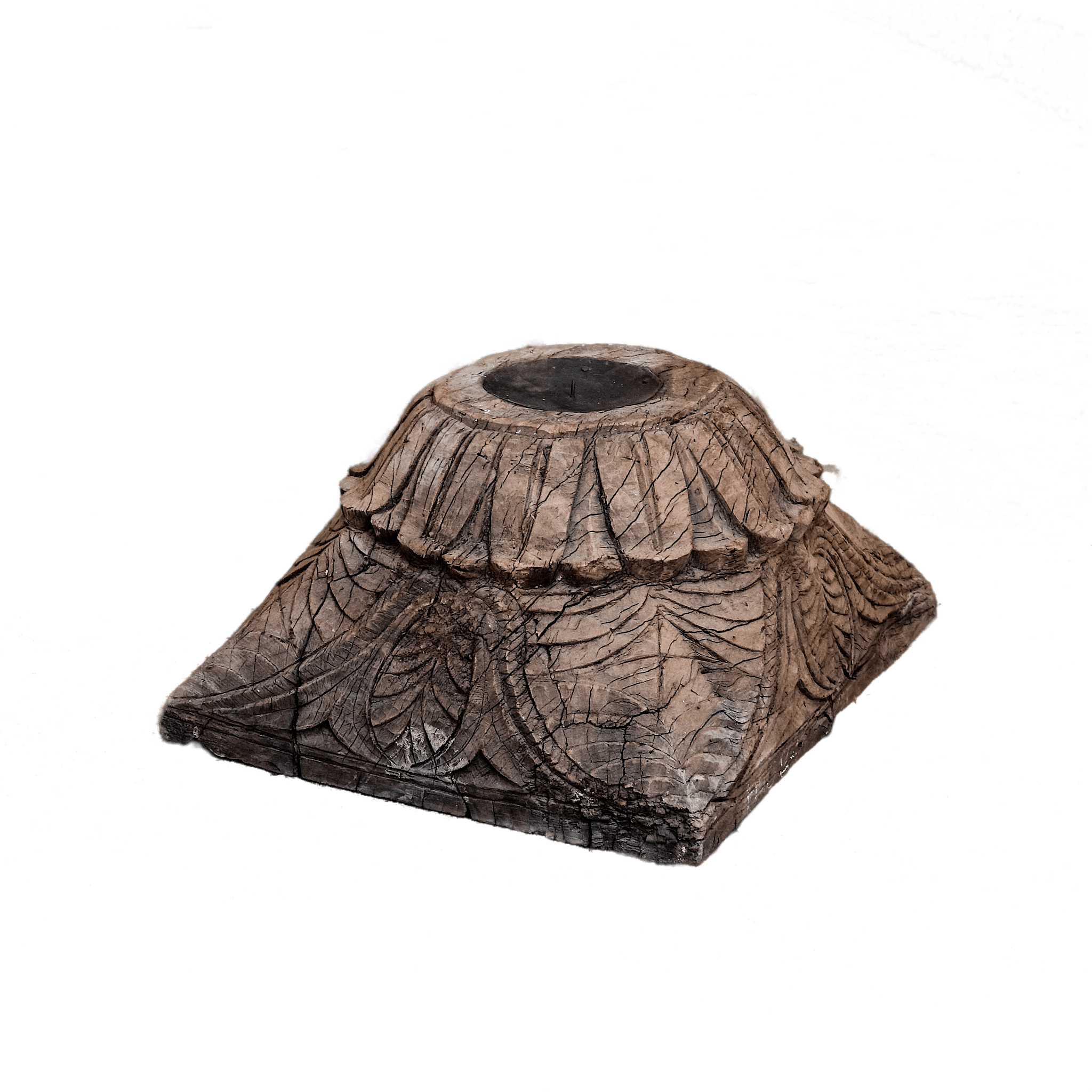 Agni - Bougeoir indien en bois N°5