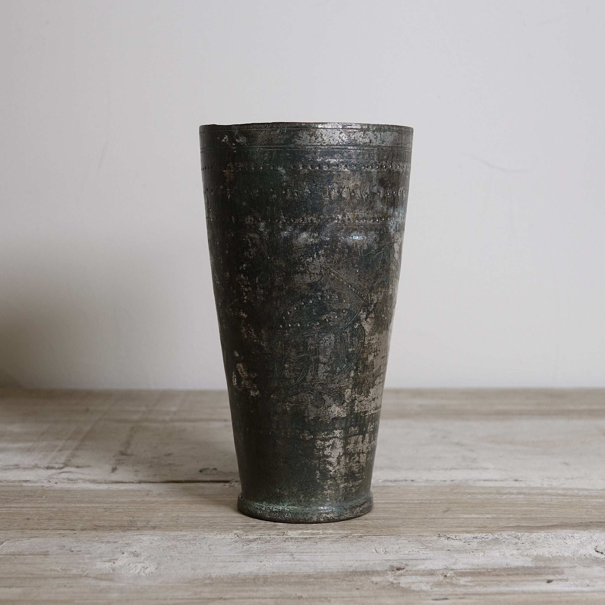 Patiala - Verre à lassi ancien en laiton n°1