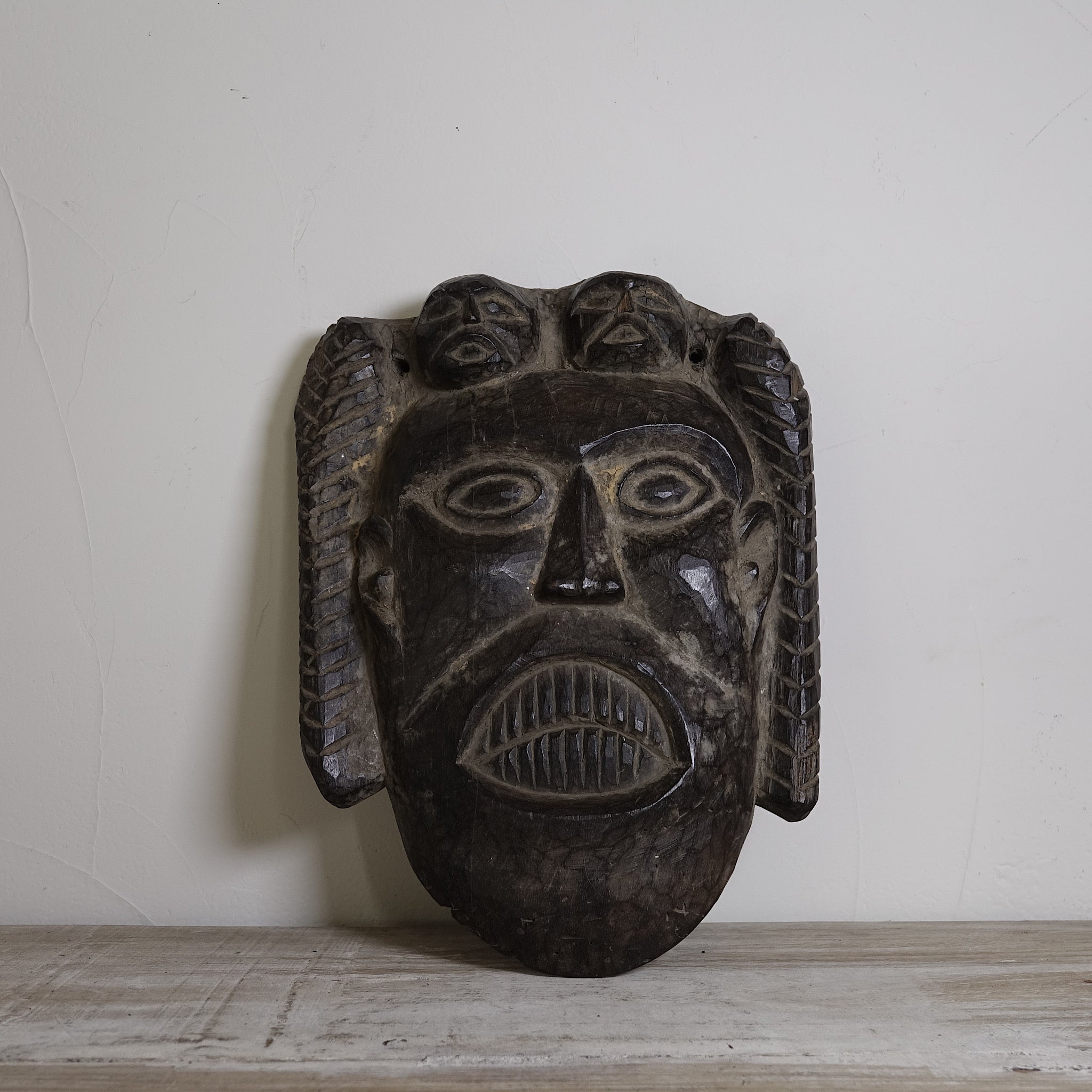 Nakab - Masque en bois massif de l'Himalaya n°4