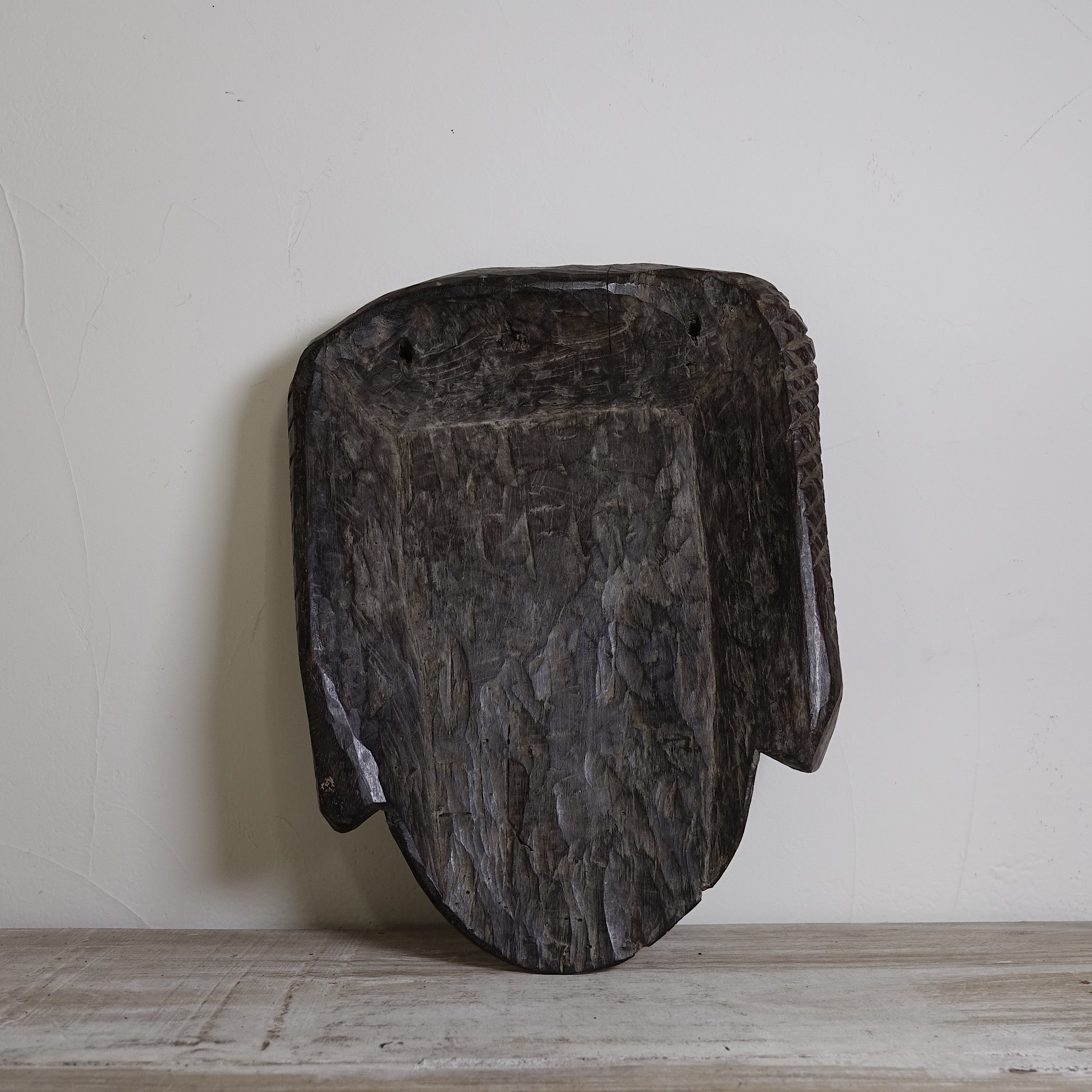 Nakab - Masque en bois massif de l'Himalaya n°4