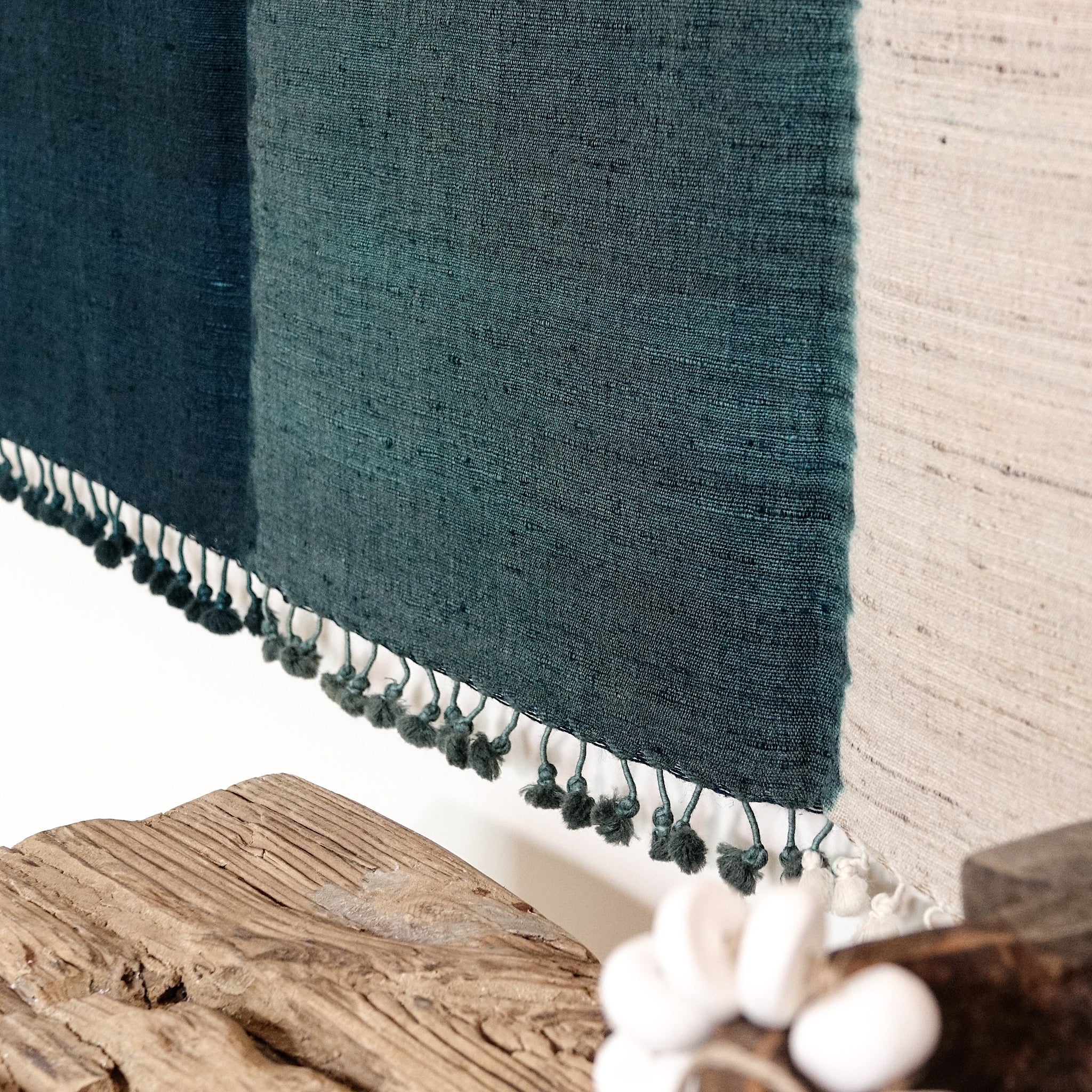 Samatra - Écharpe tie & dye en laine mérinos et soie sauvage
