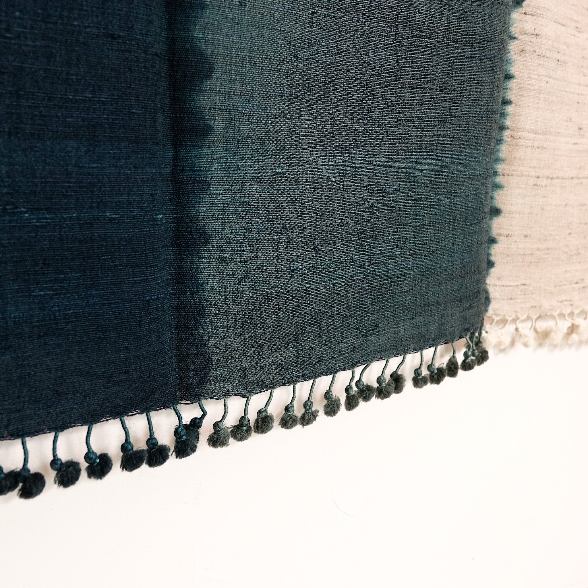 Samatra - Écharpe tie & dye en laine mérinos et soie sauvage