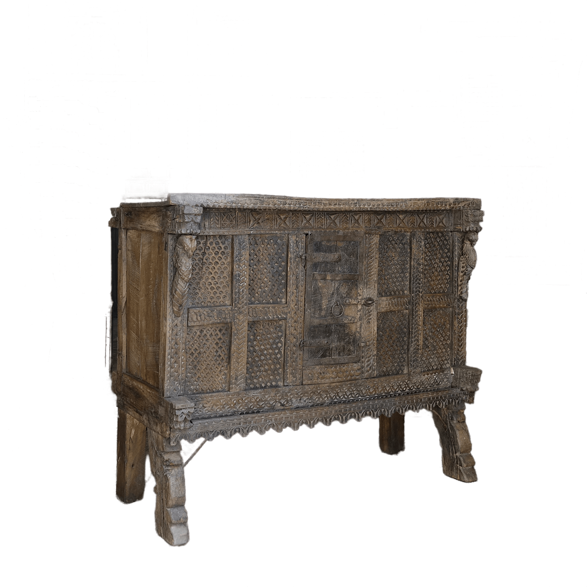 Damchiya ancien - Meuble indien sculpté n°34