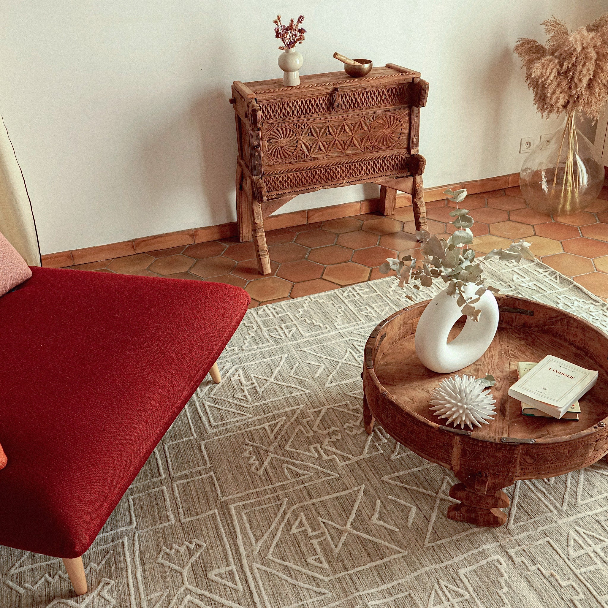 Samara - Tapis indien tissé main en laine
