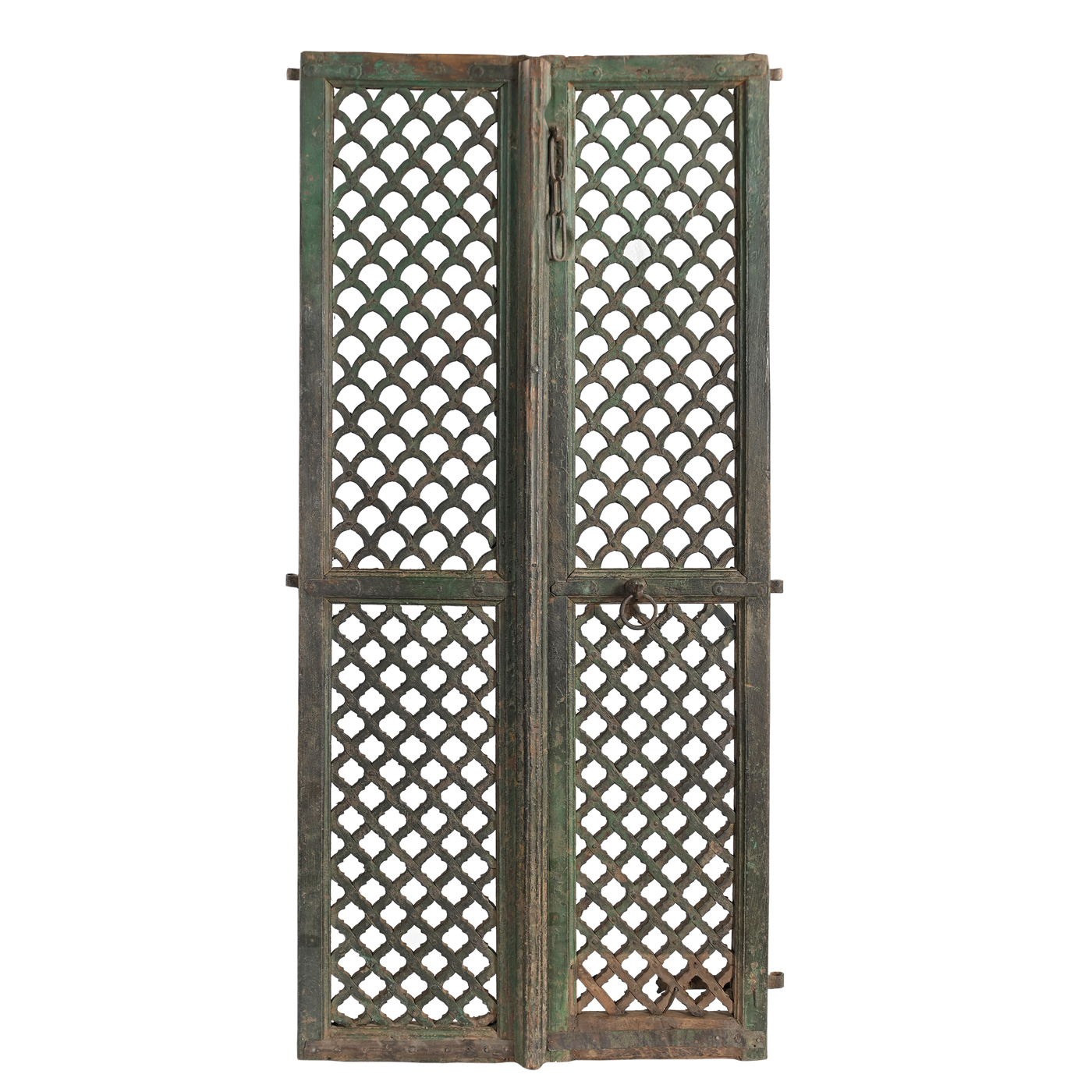 Jali - Porte indienne ancienne en bois ajouré n°5