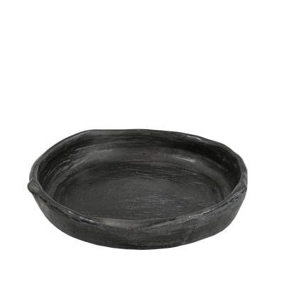Ekdori - Plat en terre cuite noire (moyen)