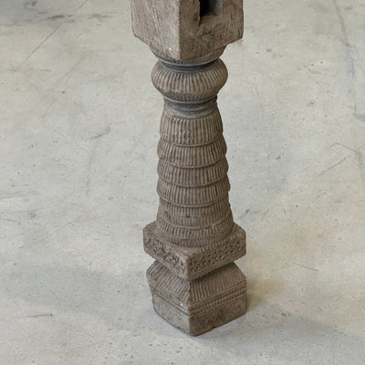 Rajvansh - Old wooden candle holder n°57