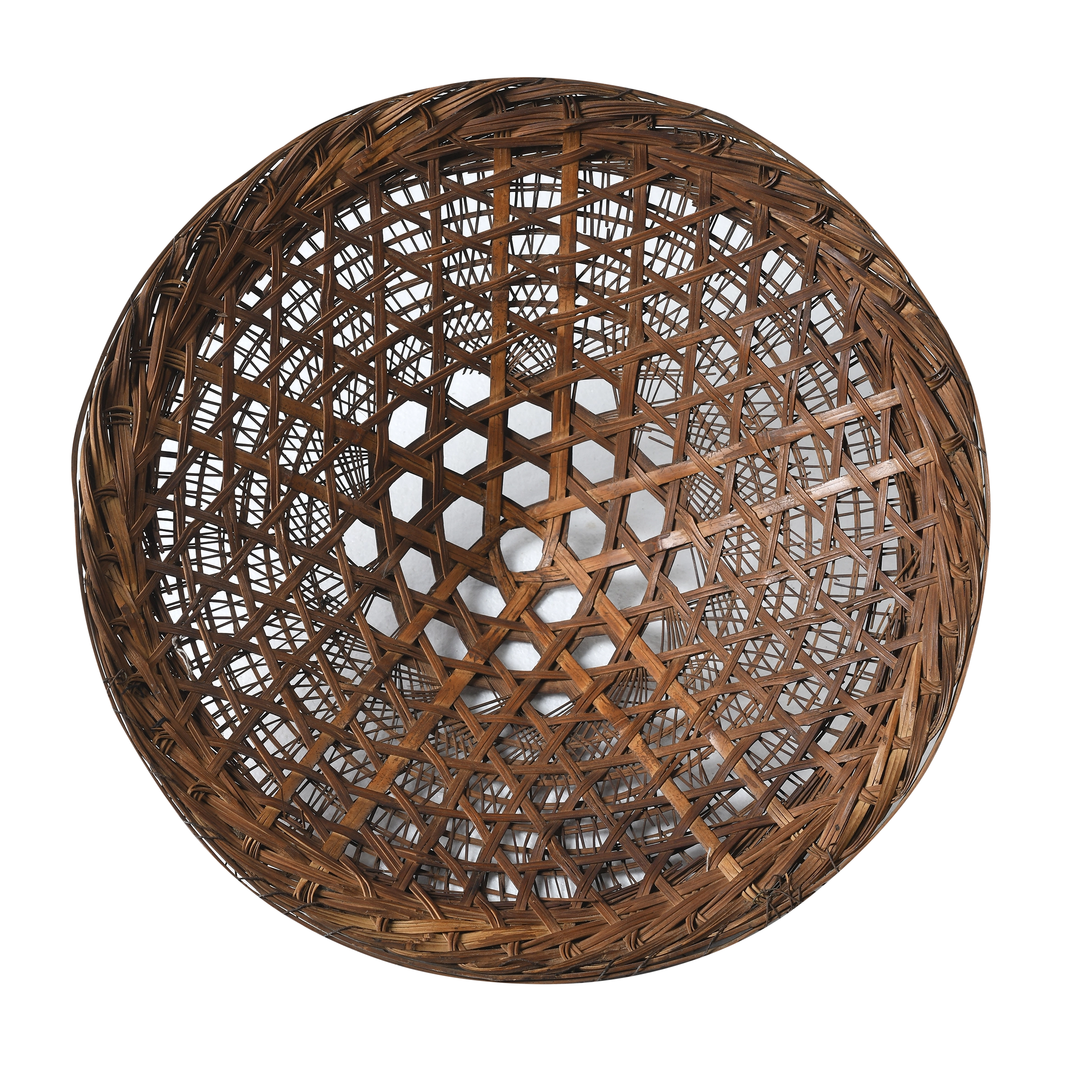 Taizi - Chapeau ancien en bambou tressé n°7 - vue 2