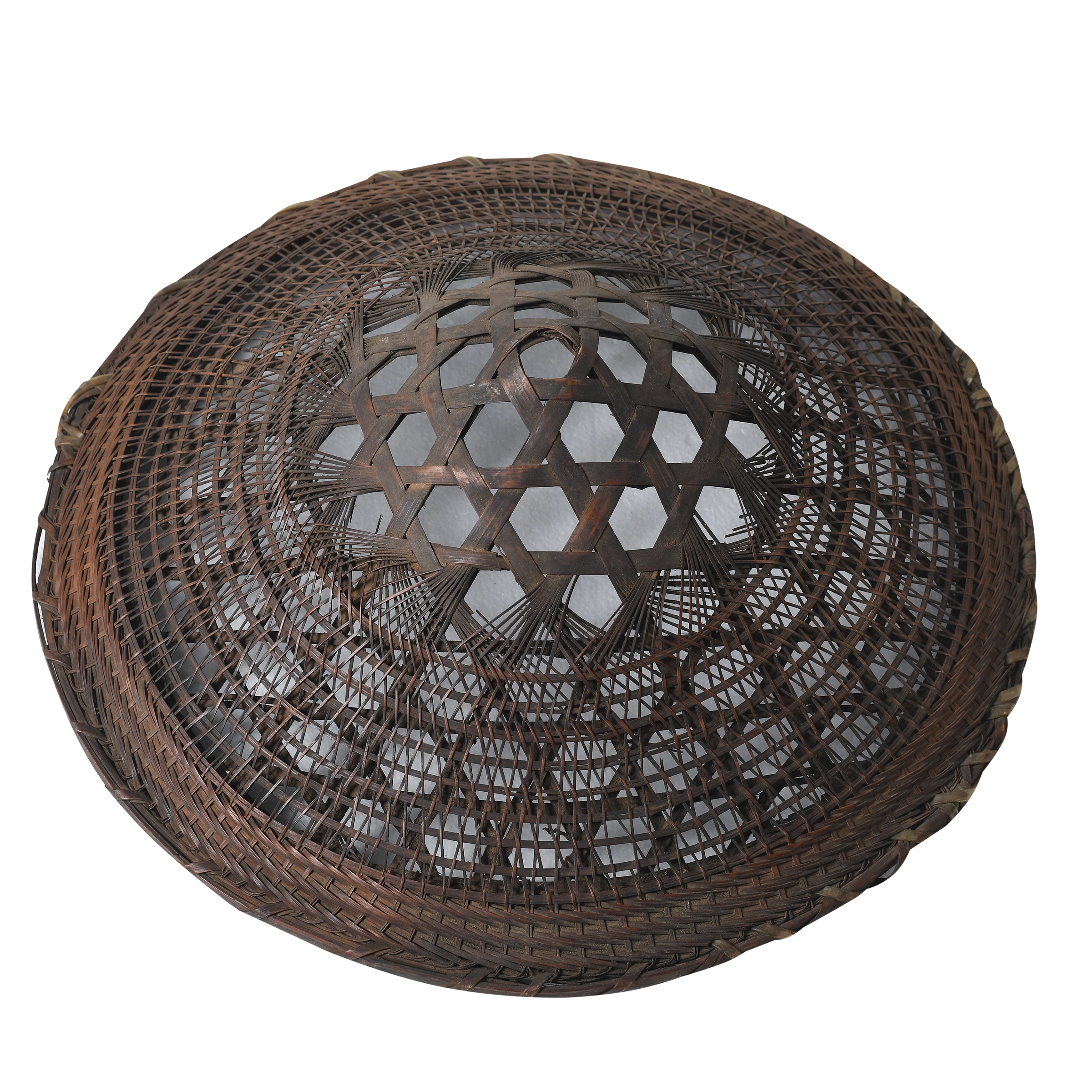 Taizi - Chapeau ancien en bambou tressé n°3