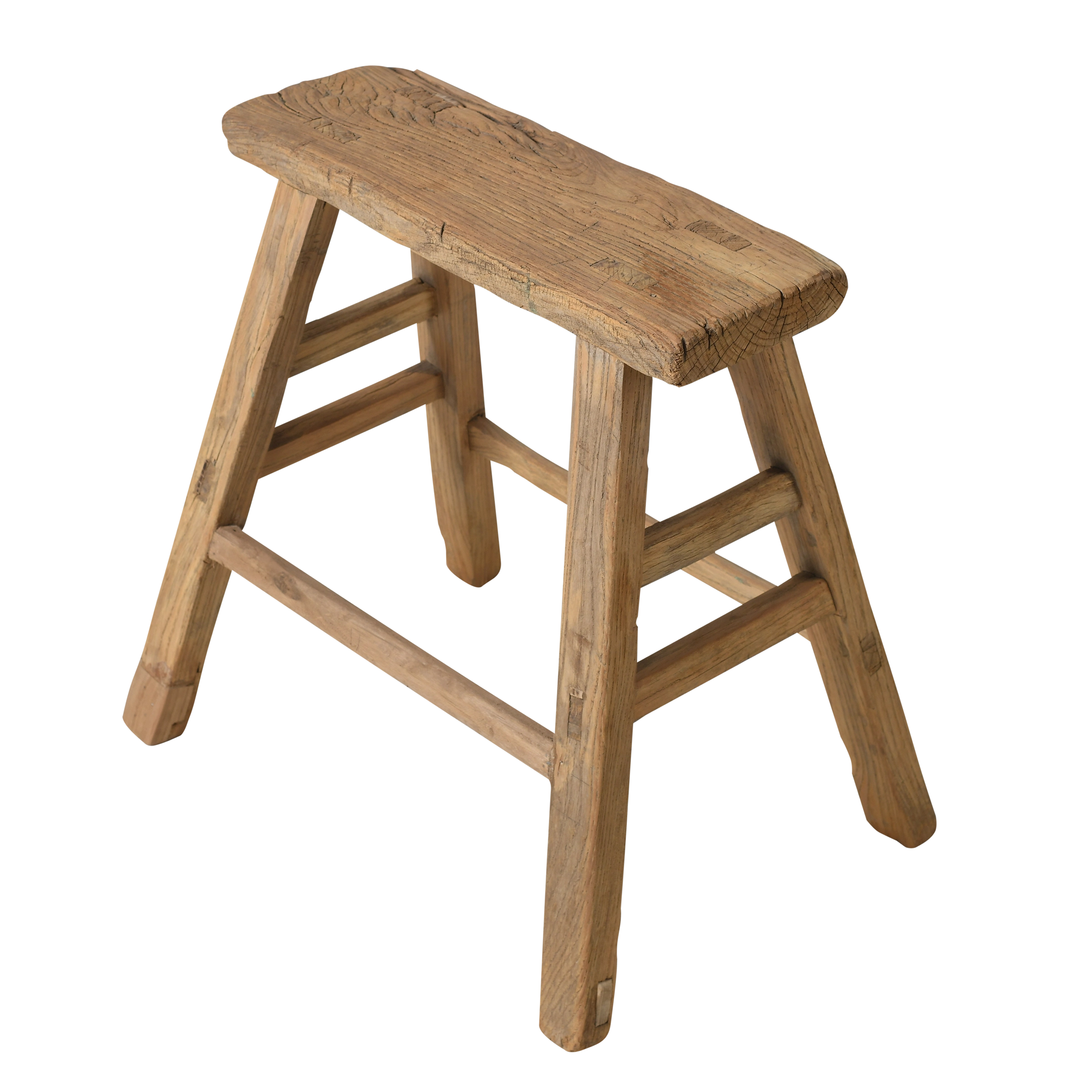 Zin - Tabouret chinois ancien en orme n°9 - vue 2