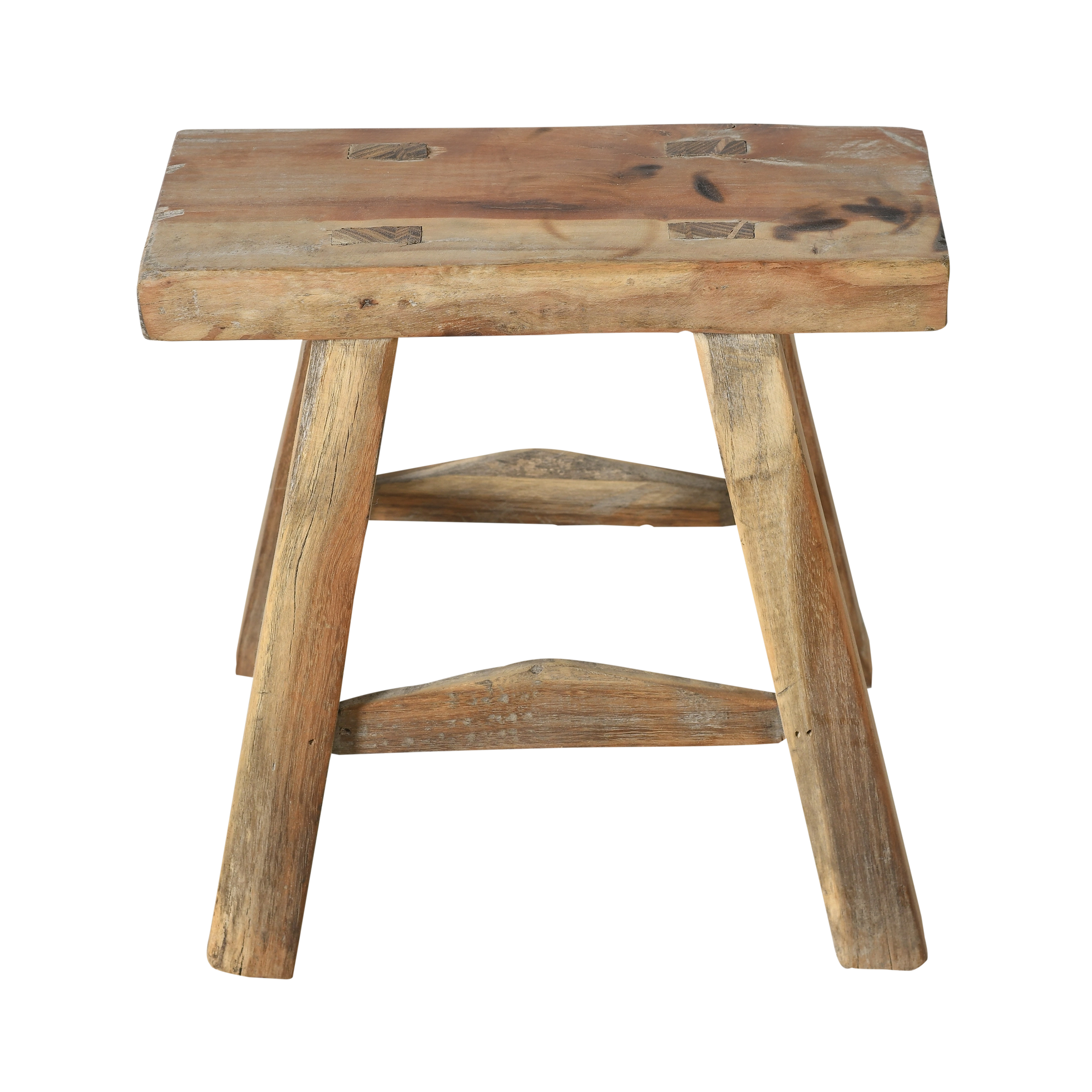 Nuo - Mini tabouret ancien en orme n°35