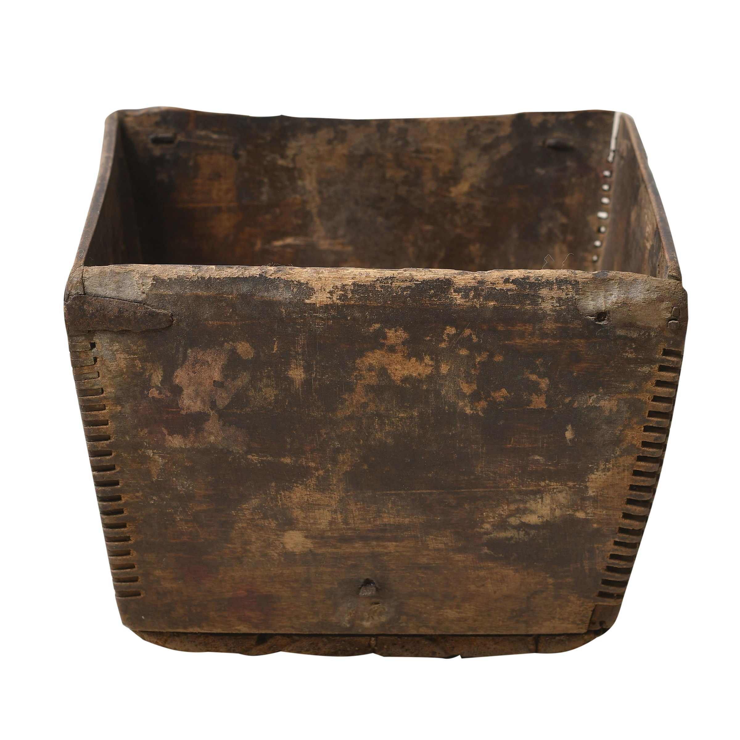 Jian - Panier carré en pin ancien n°8