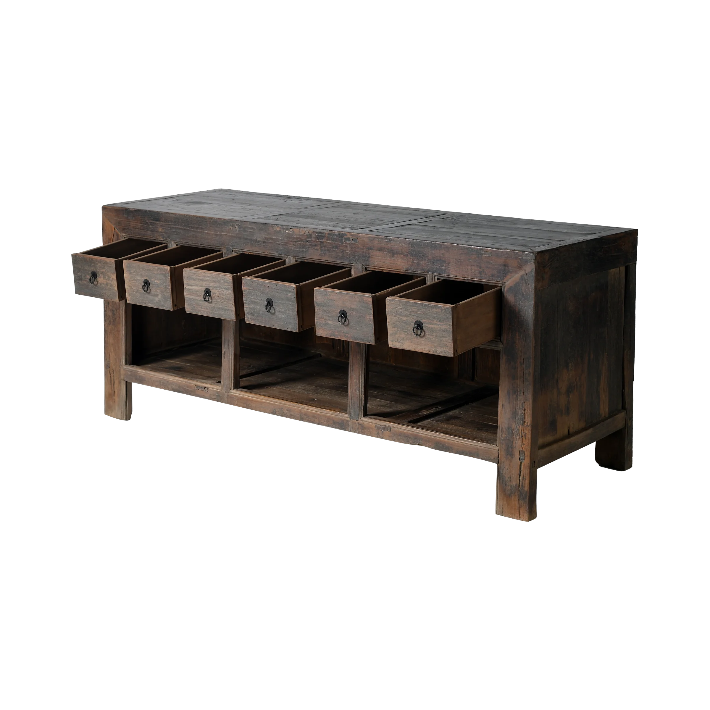 Qingdao - Buffet chinois ancien en orme massif n°26