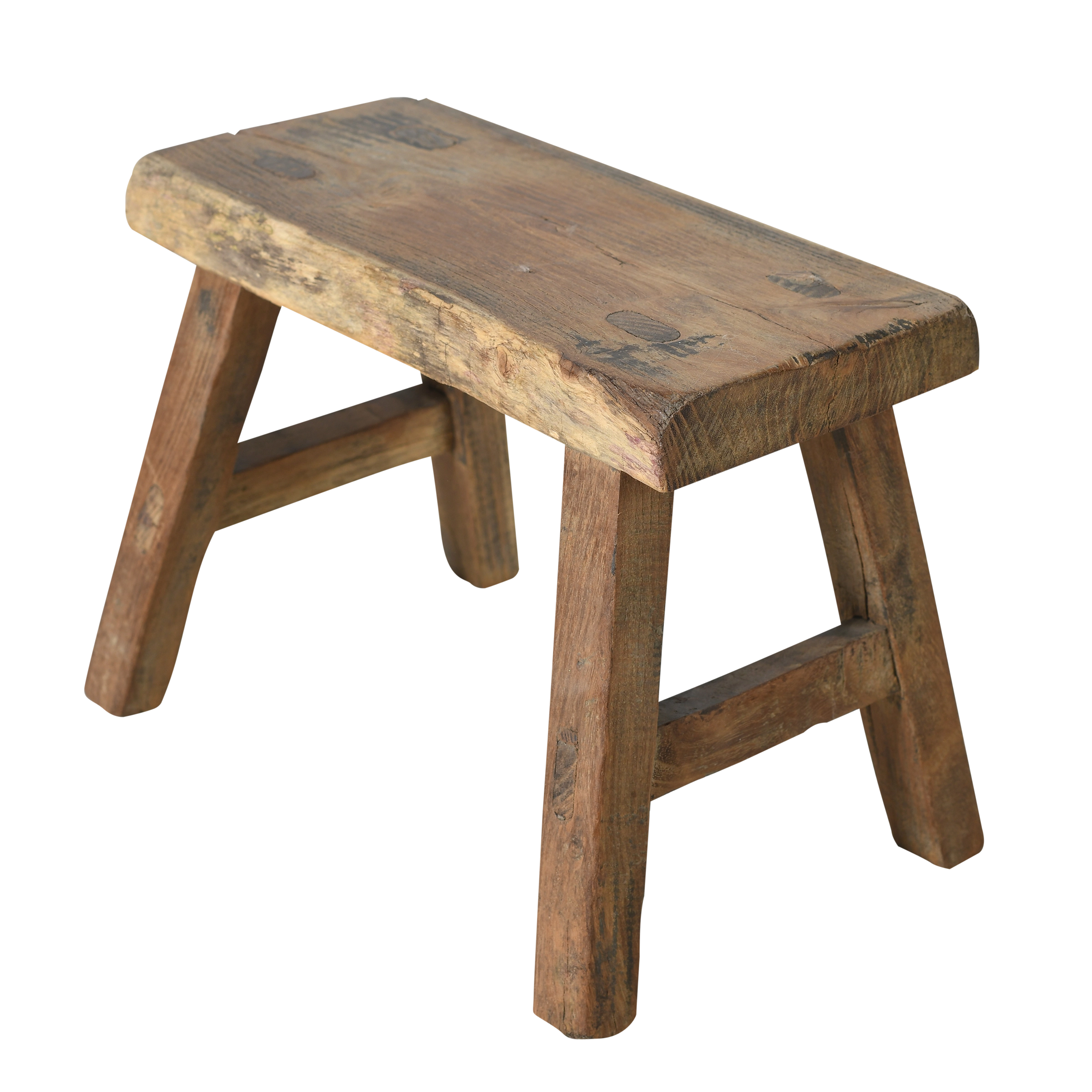 Nuo - Mini tabouret ancien en orme n°2