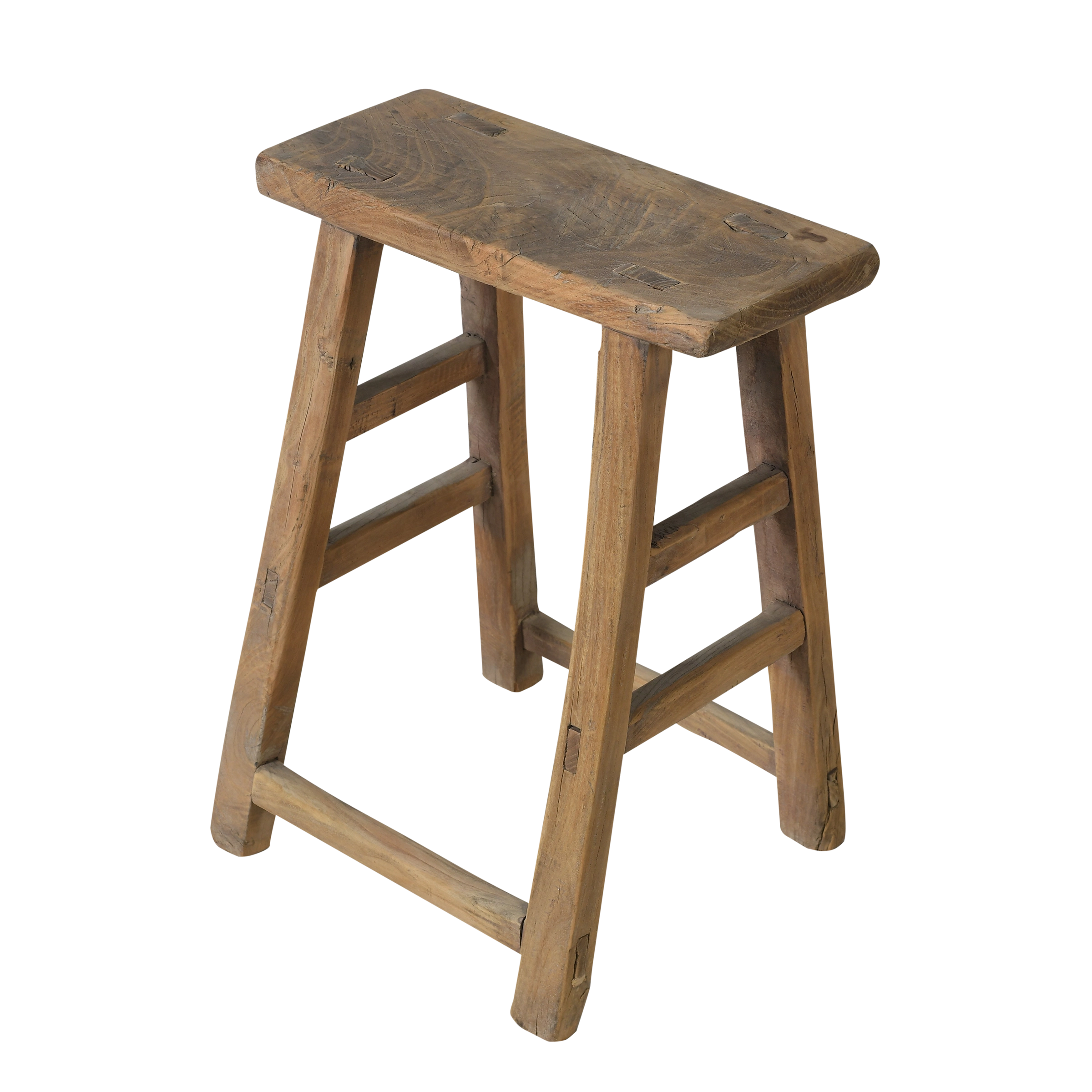 Zao - Tabouret chinois ancien en orme n°3 - vue 2